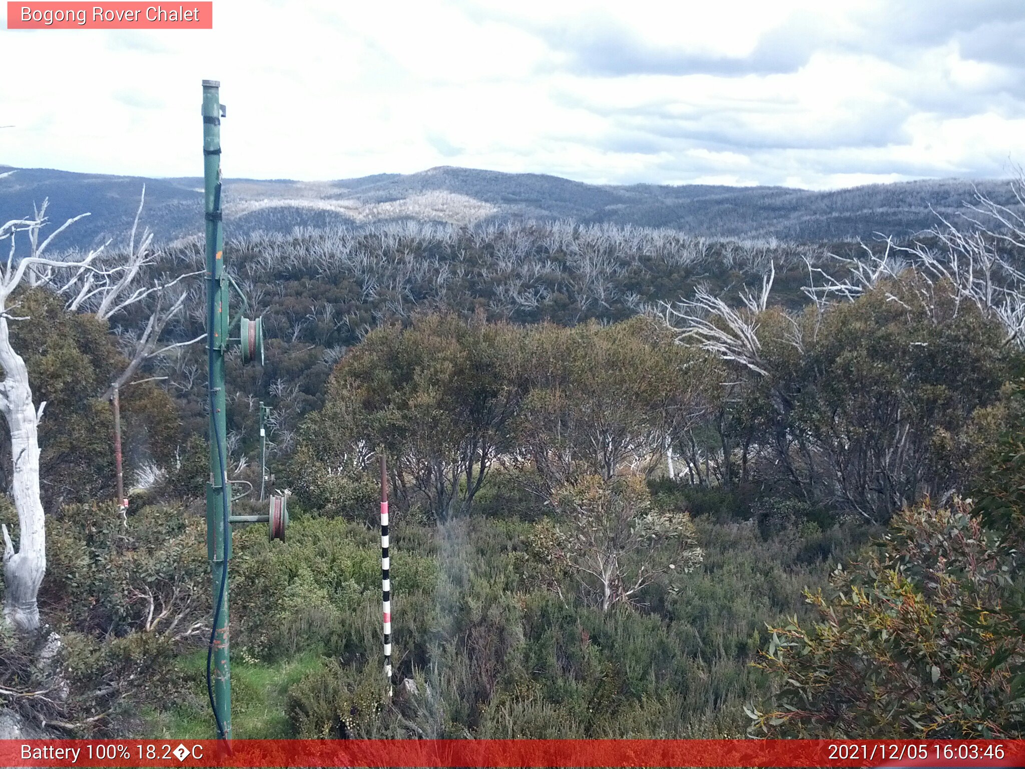 Bogong Web Cam 4:03pm Sunday 5th of December 2021