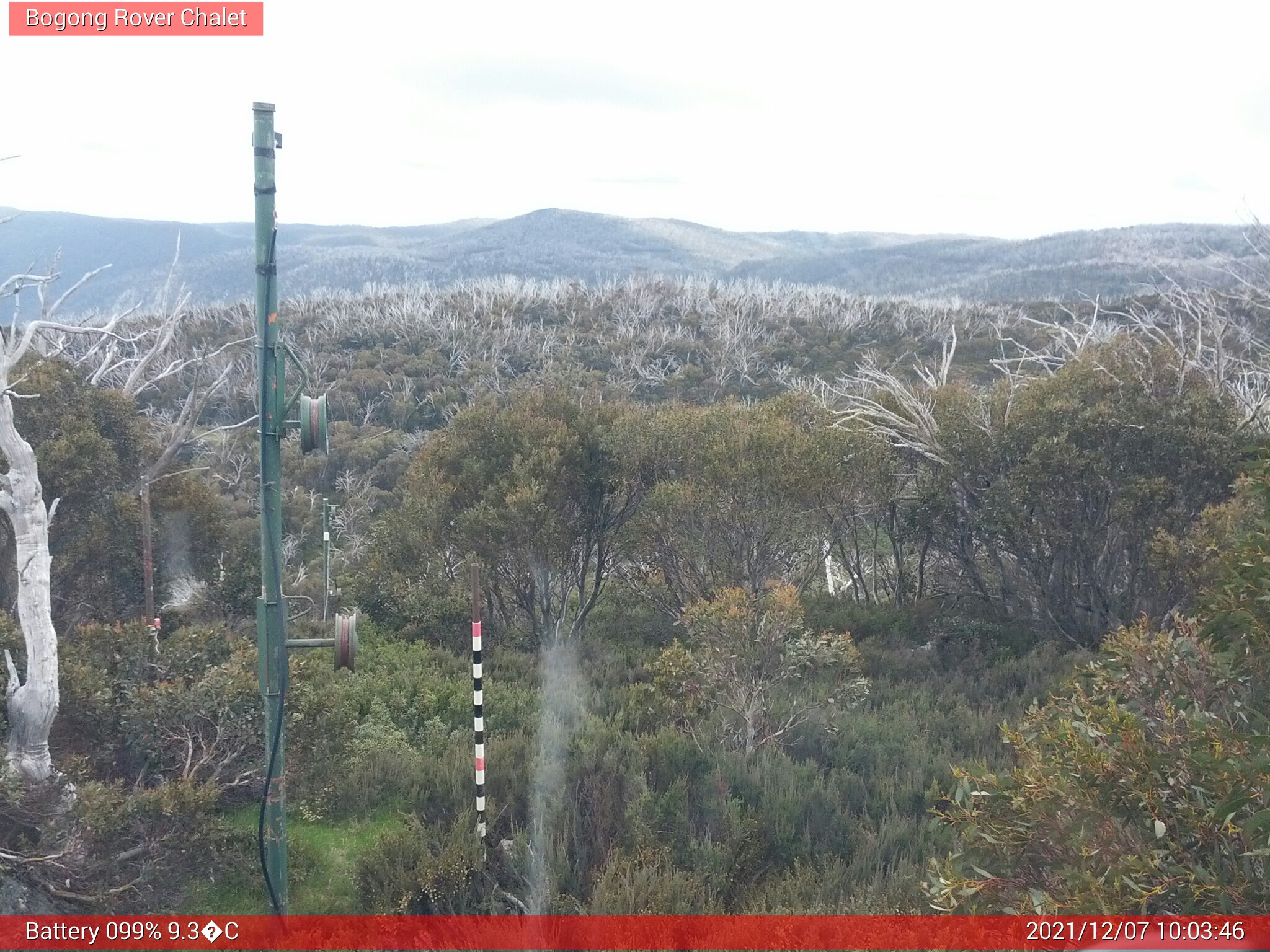 Bogong Web Cam 10:03am Tuesday 7th of December 2021