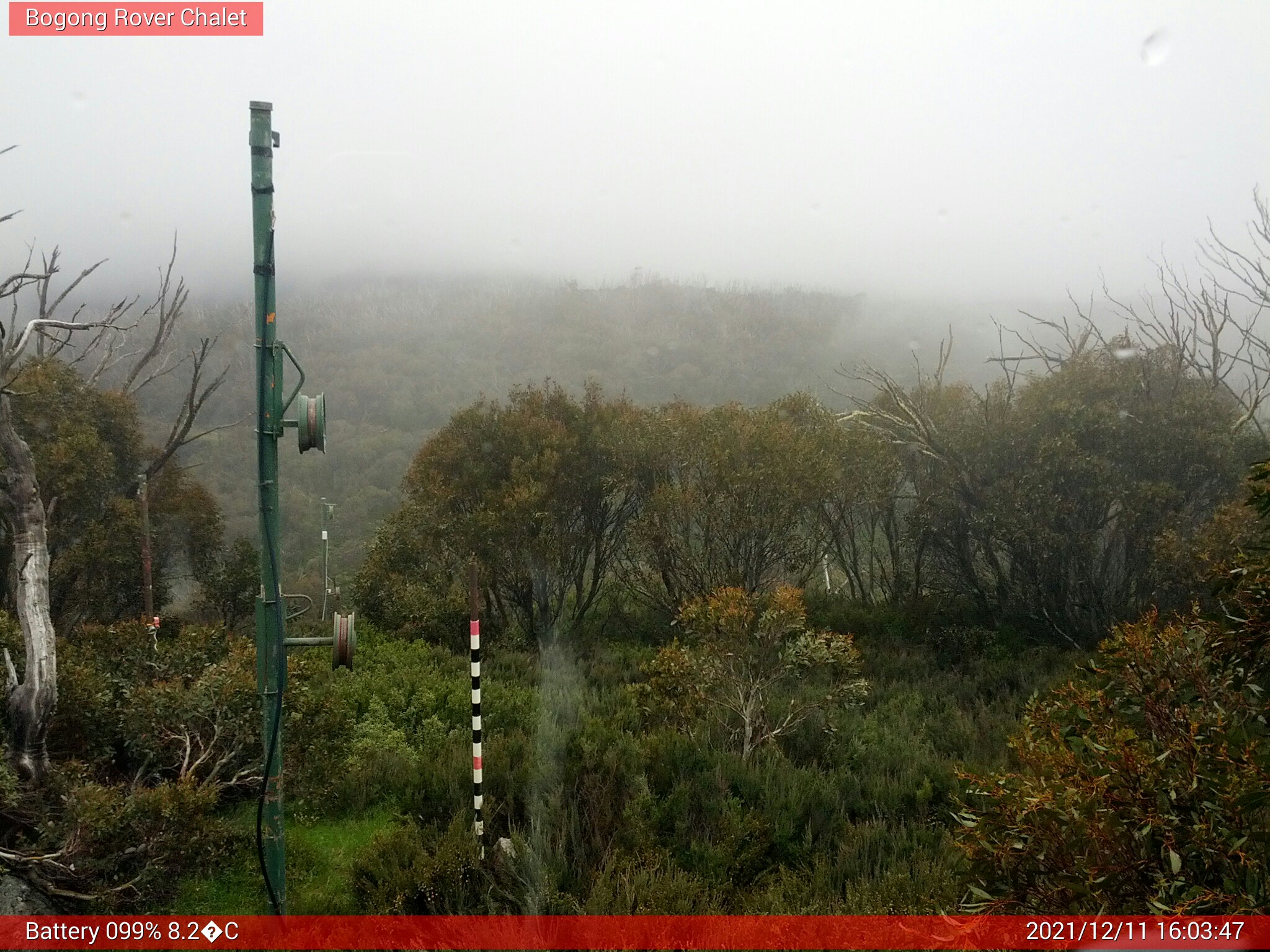 Bogong Web Cam 4:03pm Saturday 11th of December 2021