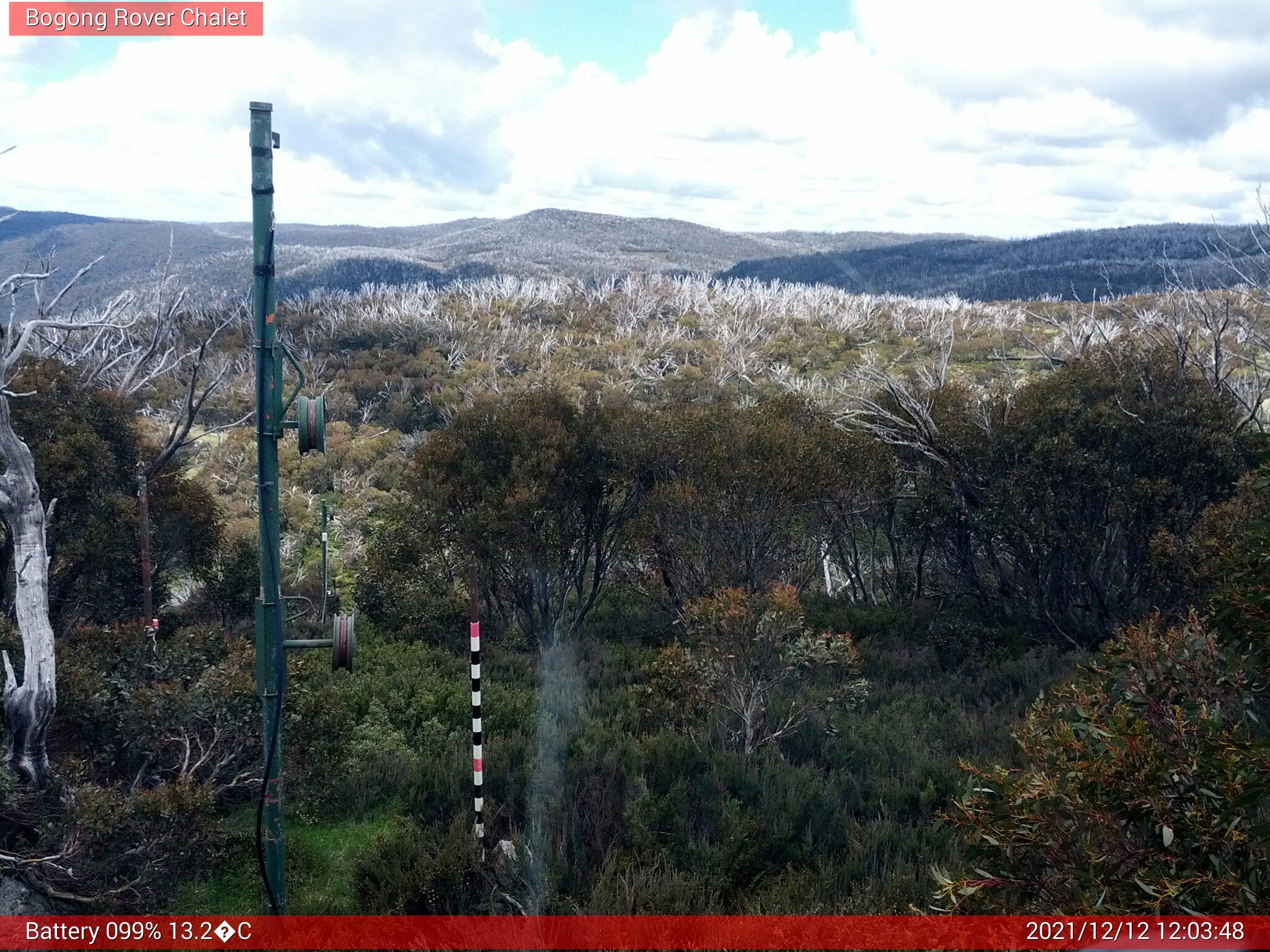 Bogong Web Cam 12:03pm Sunday 12th of December 2021