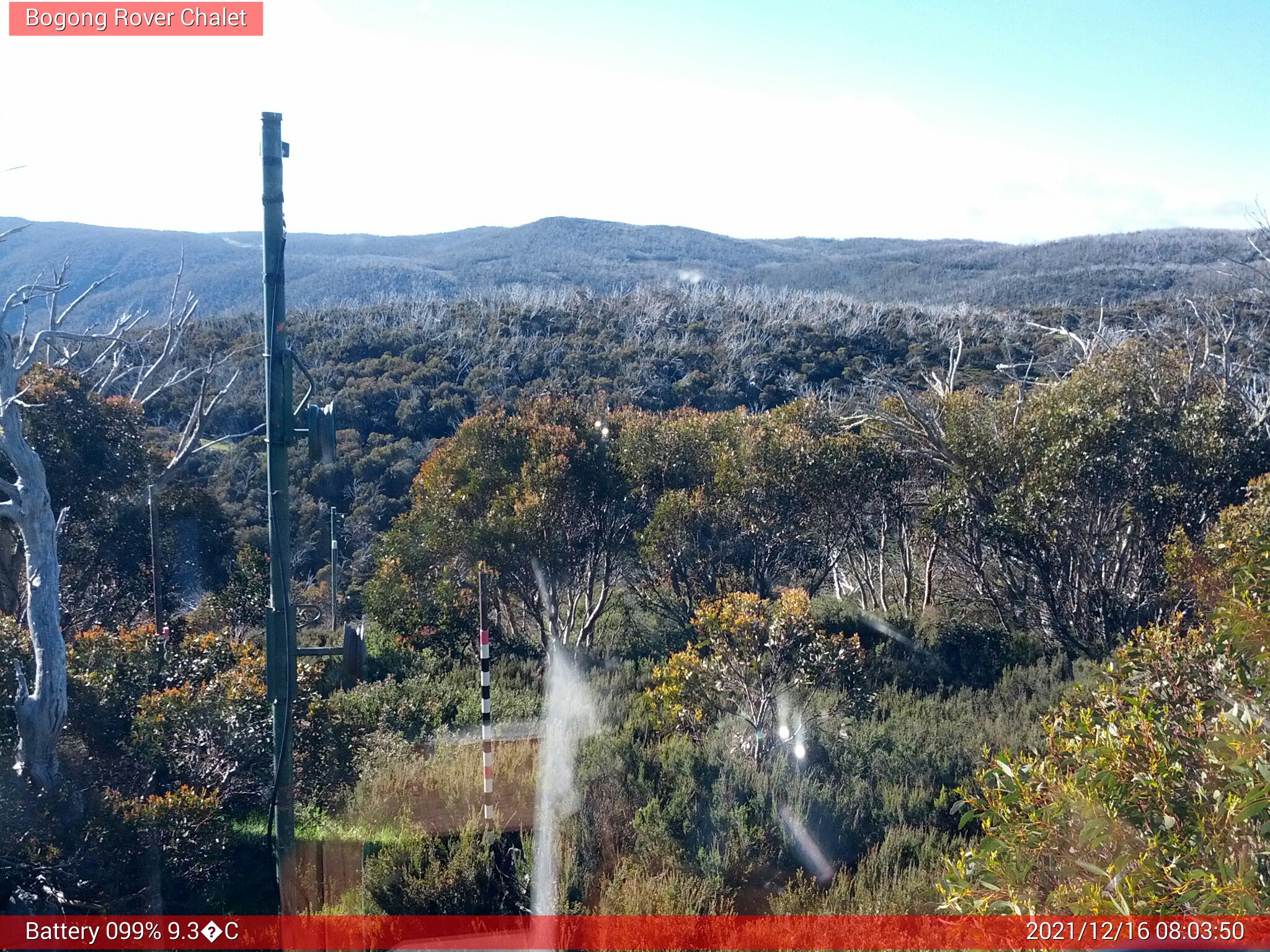 Bogong Web Cam 8:03am Thursday 16th of December 2021