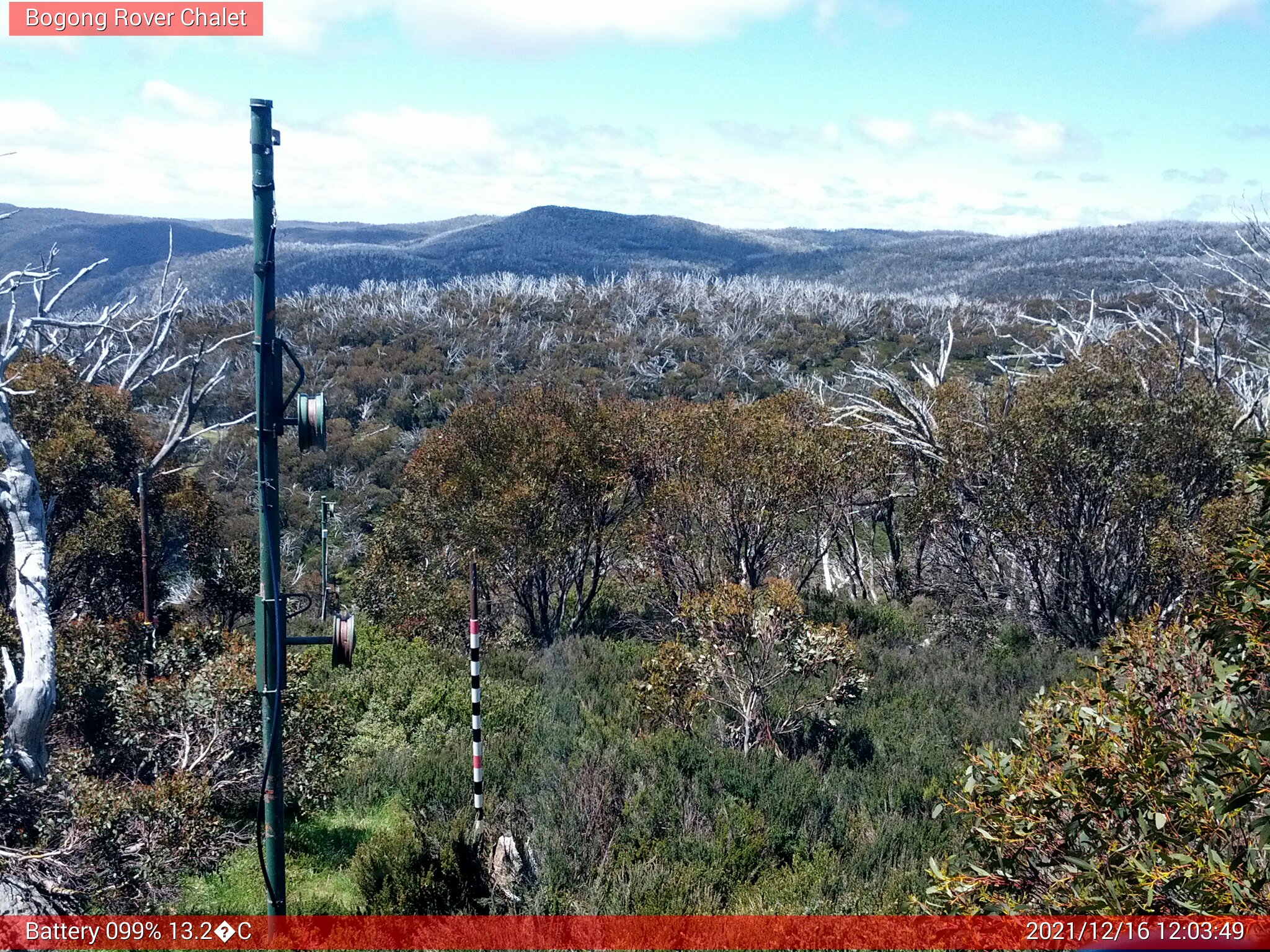 Bogong Web Cam 12:03pm Thursday 16th of December 2021