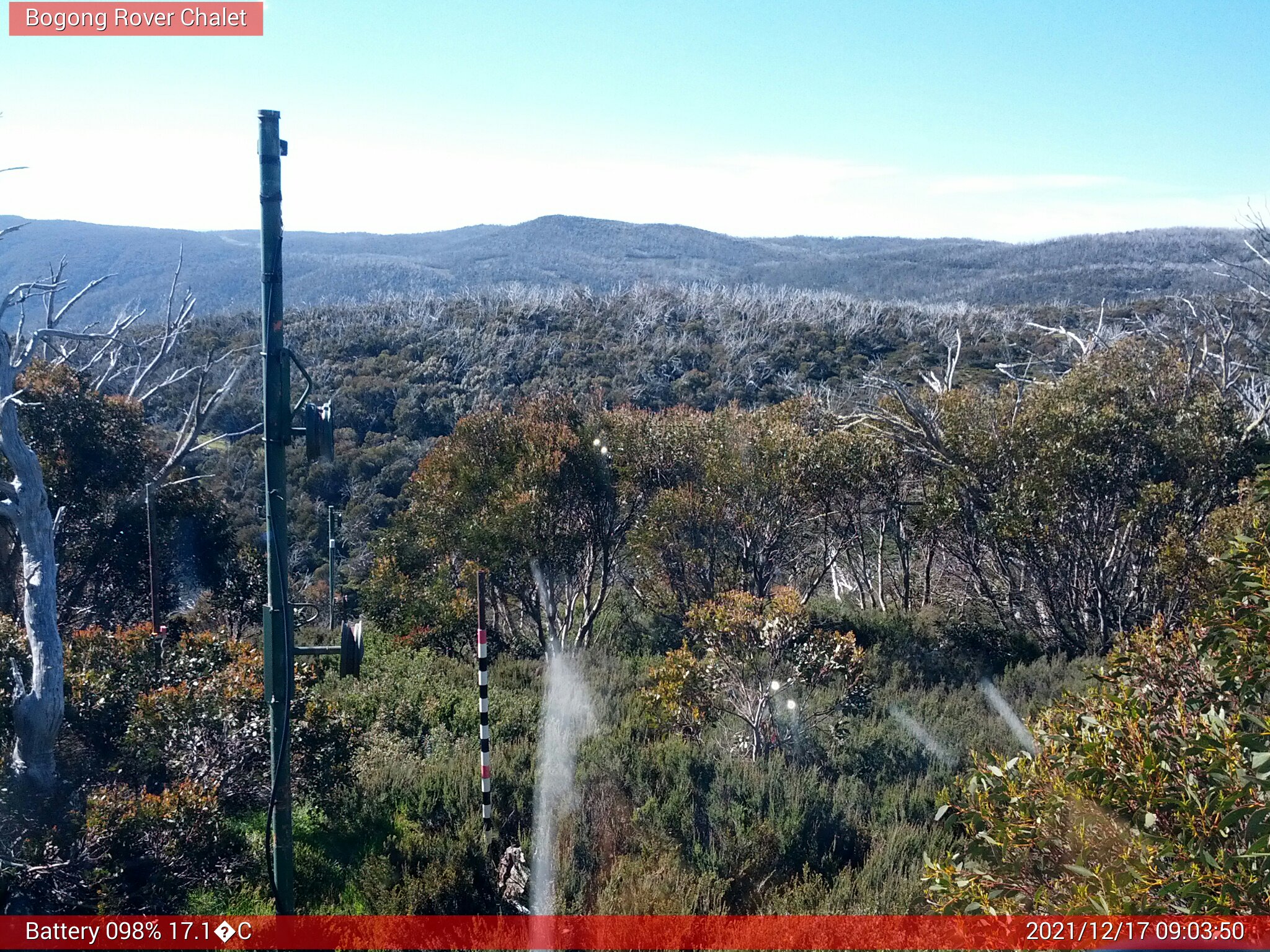 Bogong Web Cam 9:03am Friday 17th of December 2021