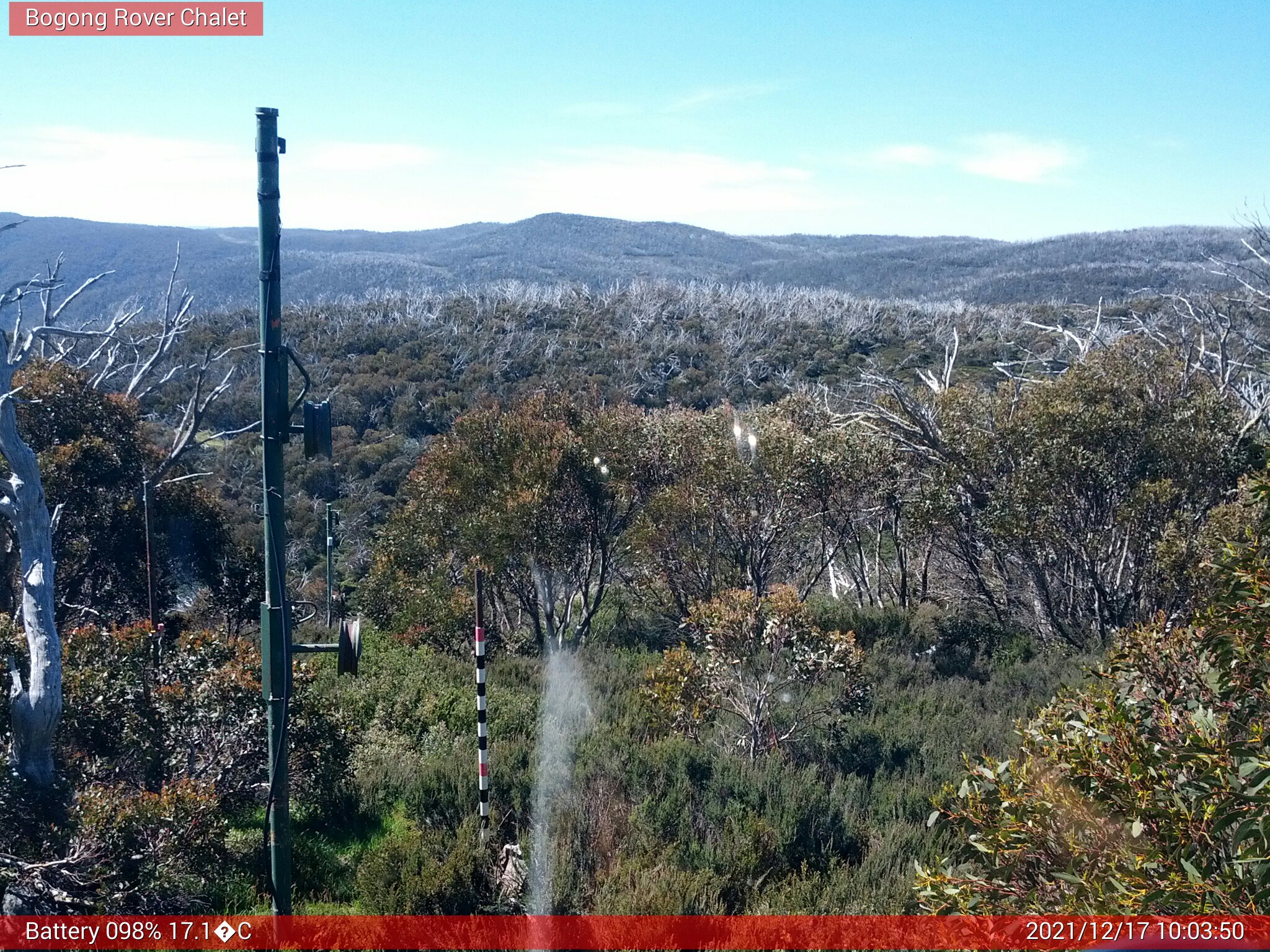 Bogong Web Cam 10:03am Friday 17th of December 2021