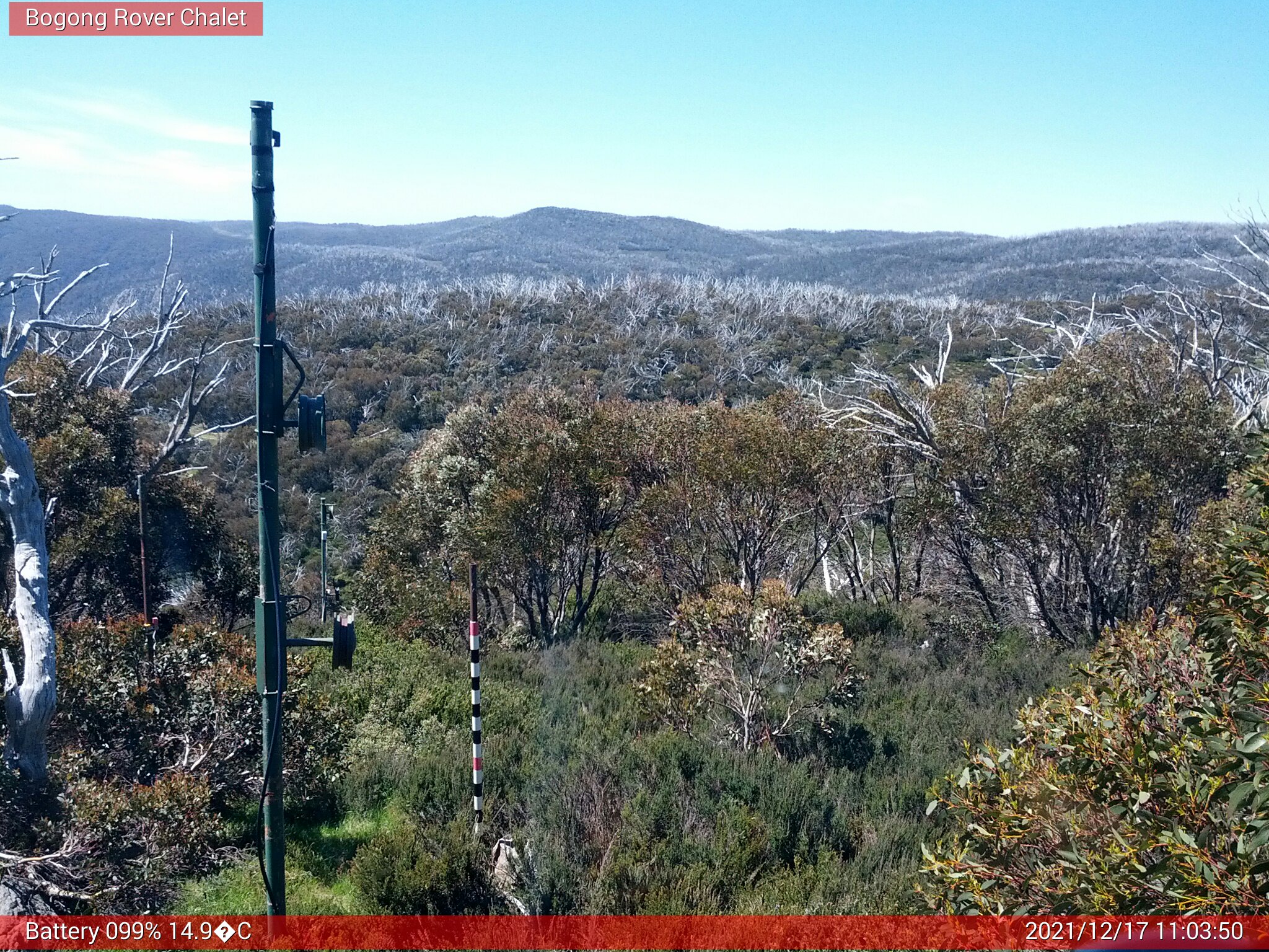 Bogong Web Cam 11:03am Friday 17th of December 2021