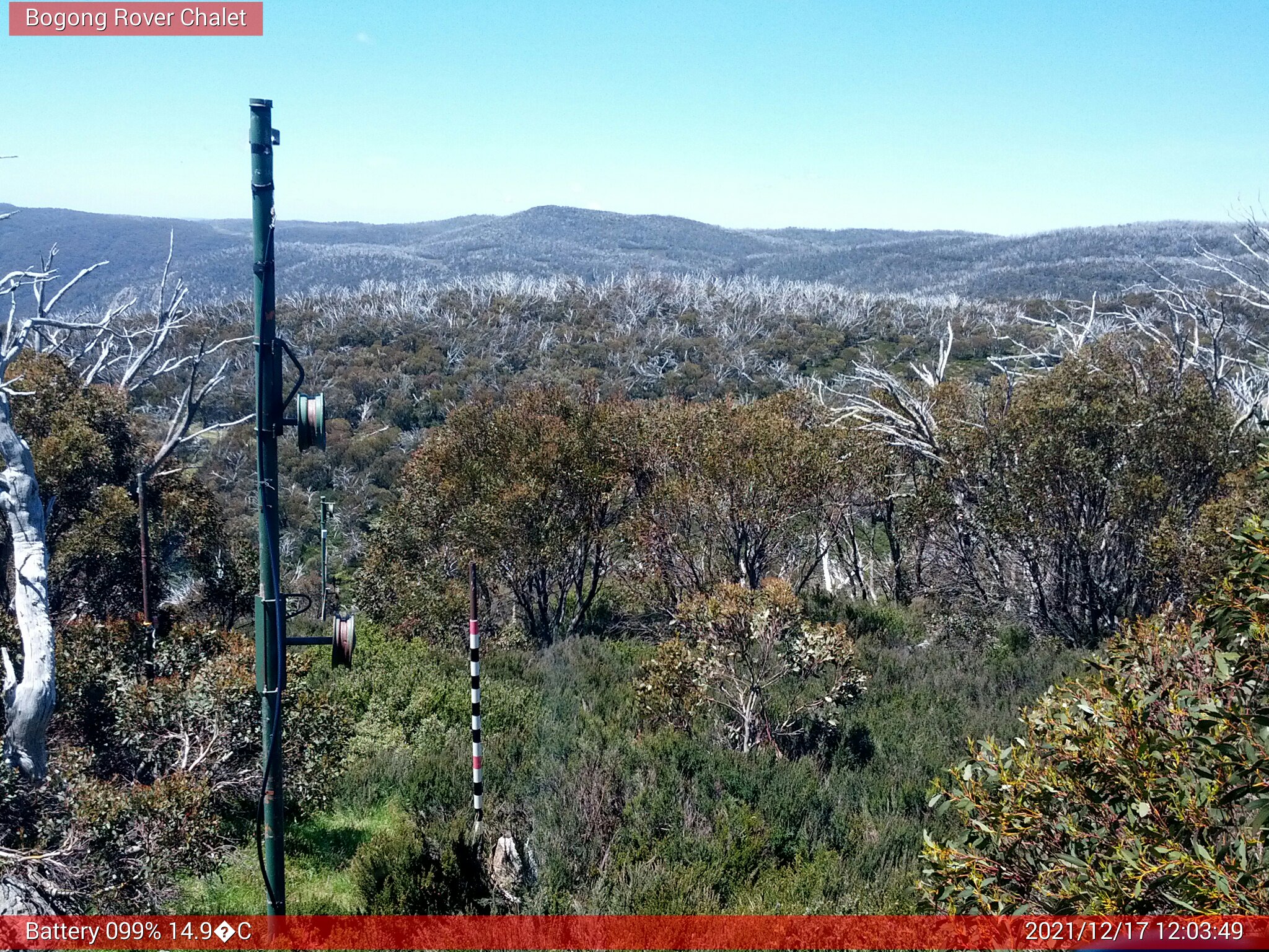 Bogong Web Cam 12:03pm Friday 17th of December 2021