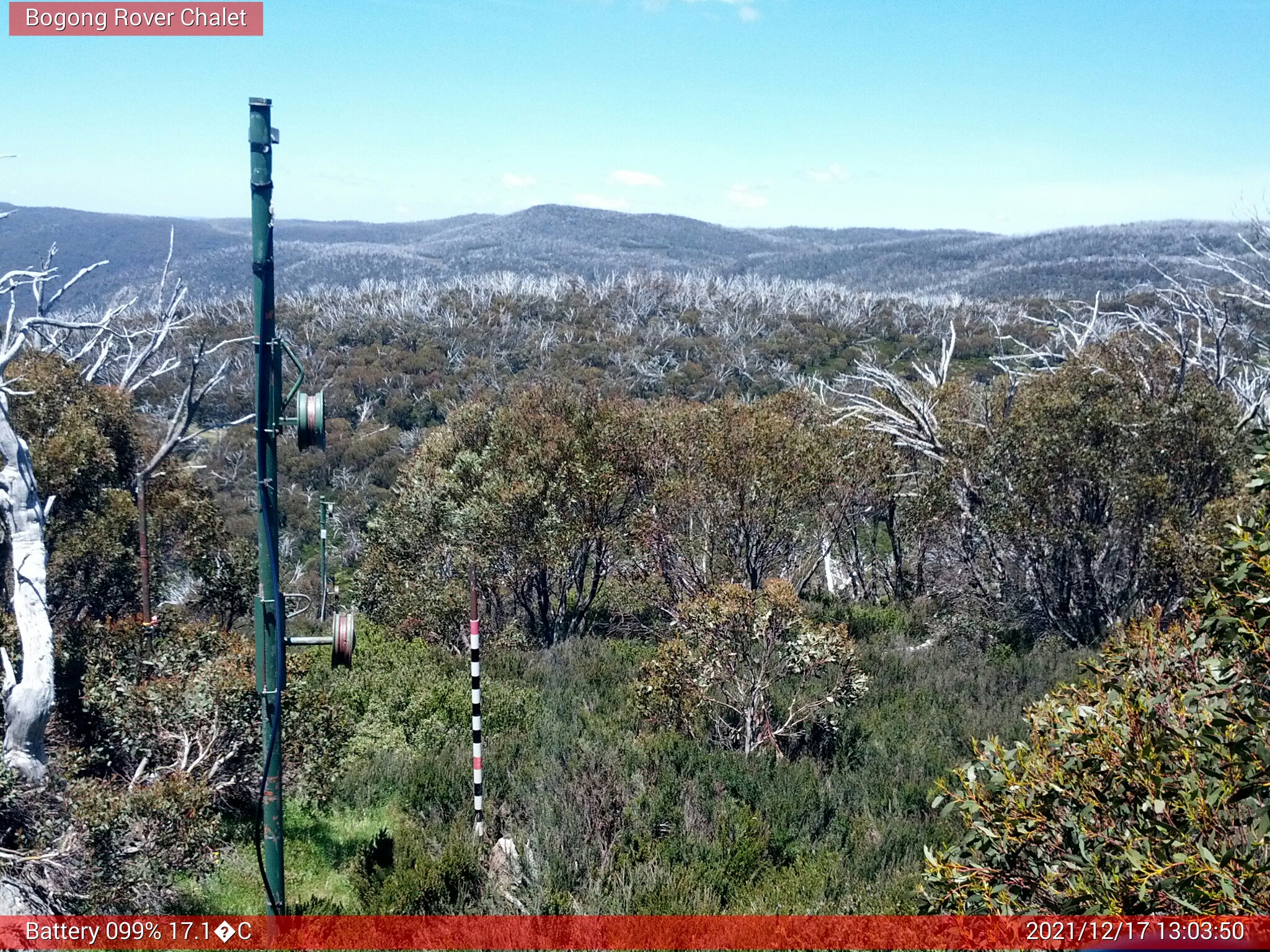 Bogong Web Cam 1:03pm Friday 17th of December 2021