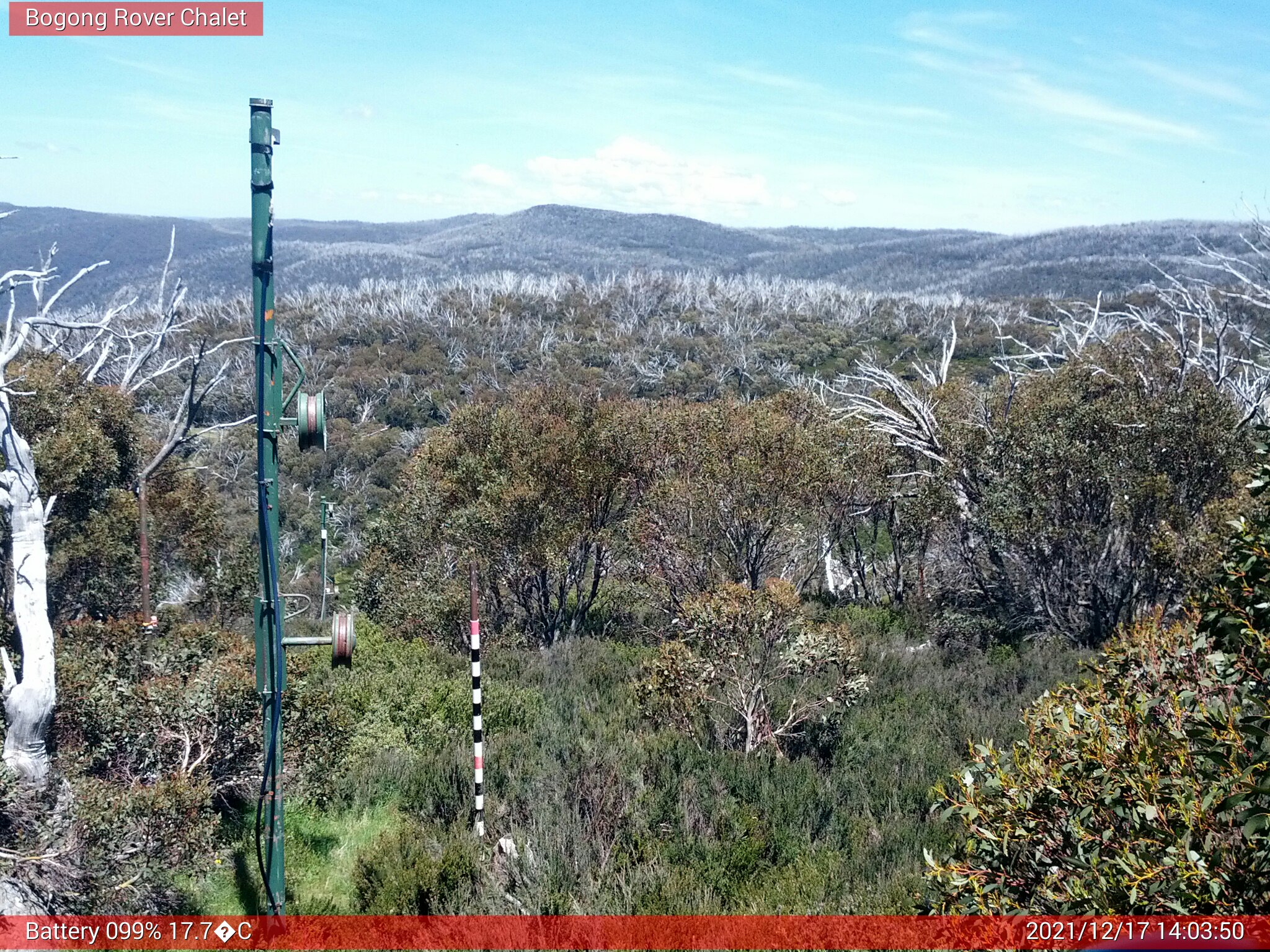 Bogong Web Cam 2:03pm Friday 17th of December 2021