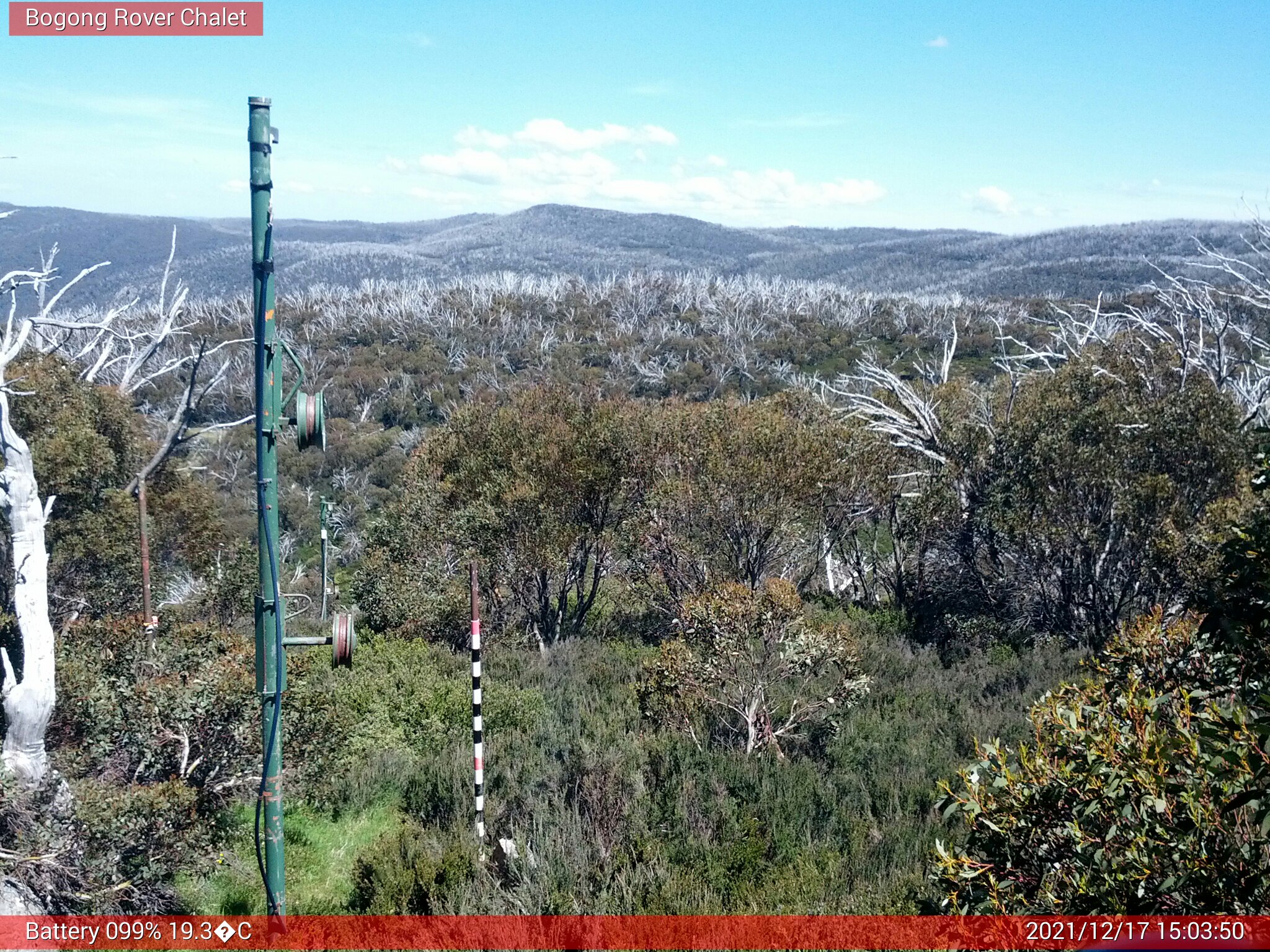 Bogong Web Cam 3:03pm Friday 17th of December 2021