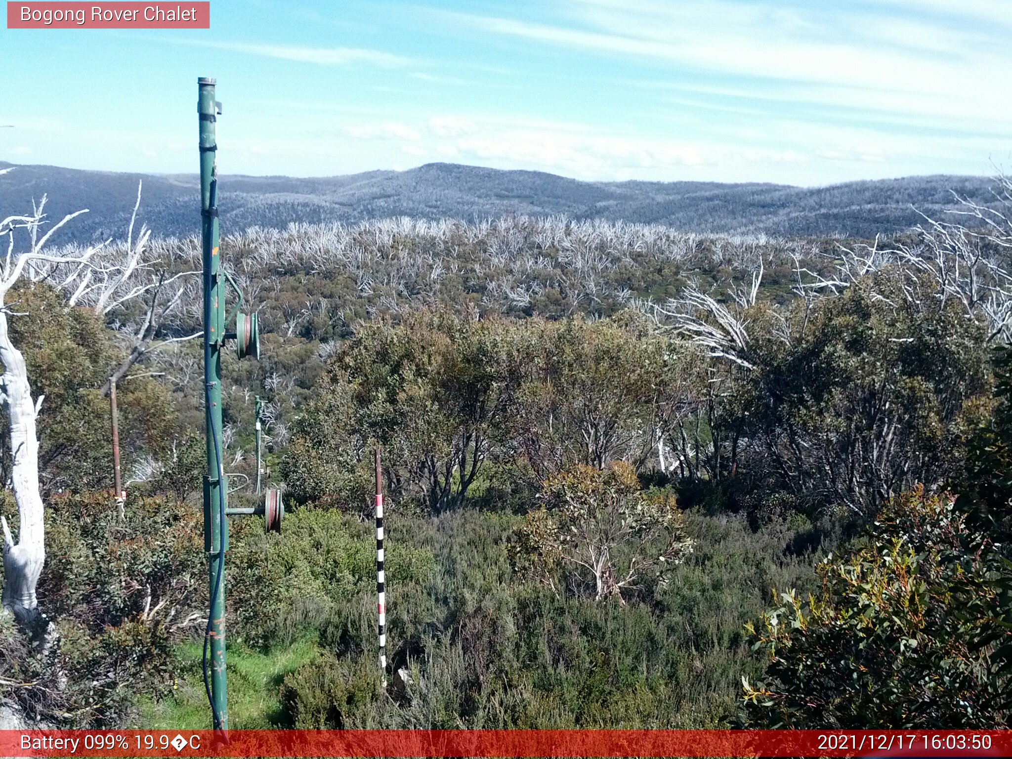 Bogong Web Cam 4:03pm Friday 17th of December 2021