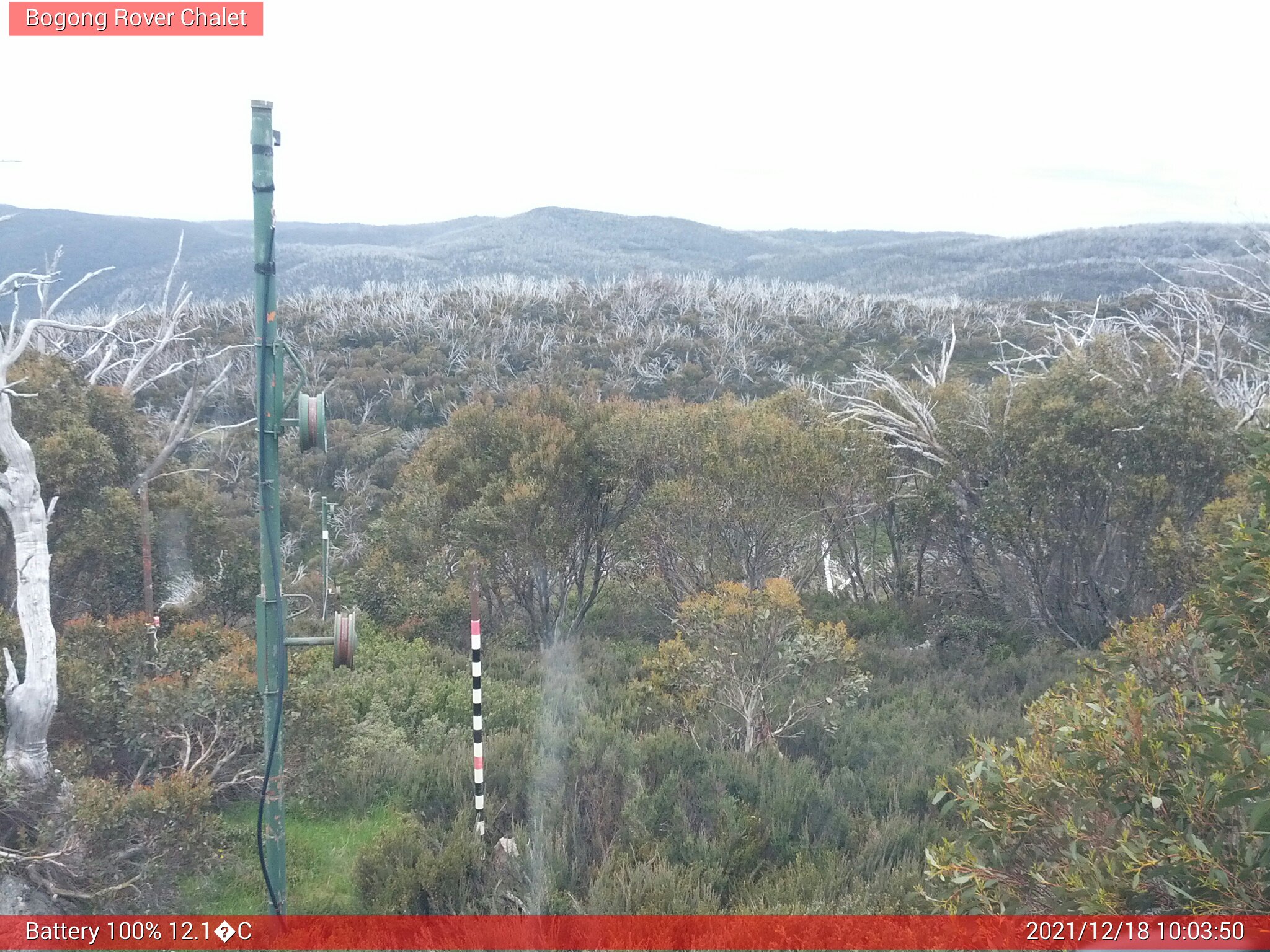 Bogong Web Cam 10:03am Saturday 18th of December 2021