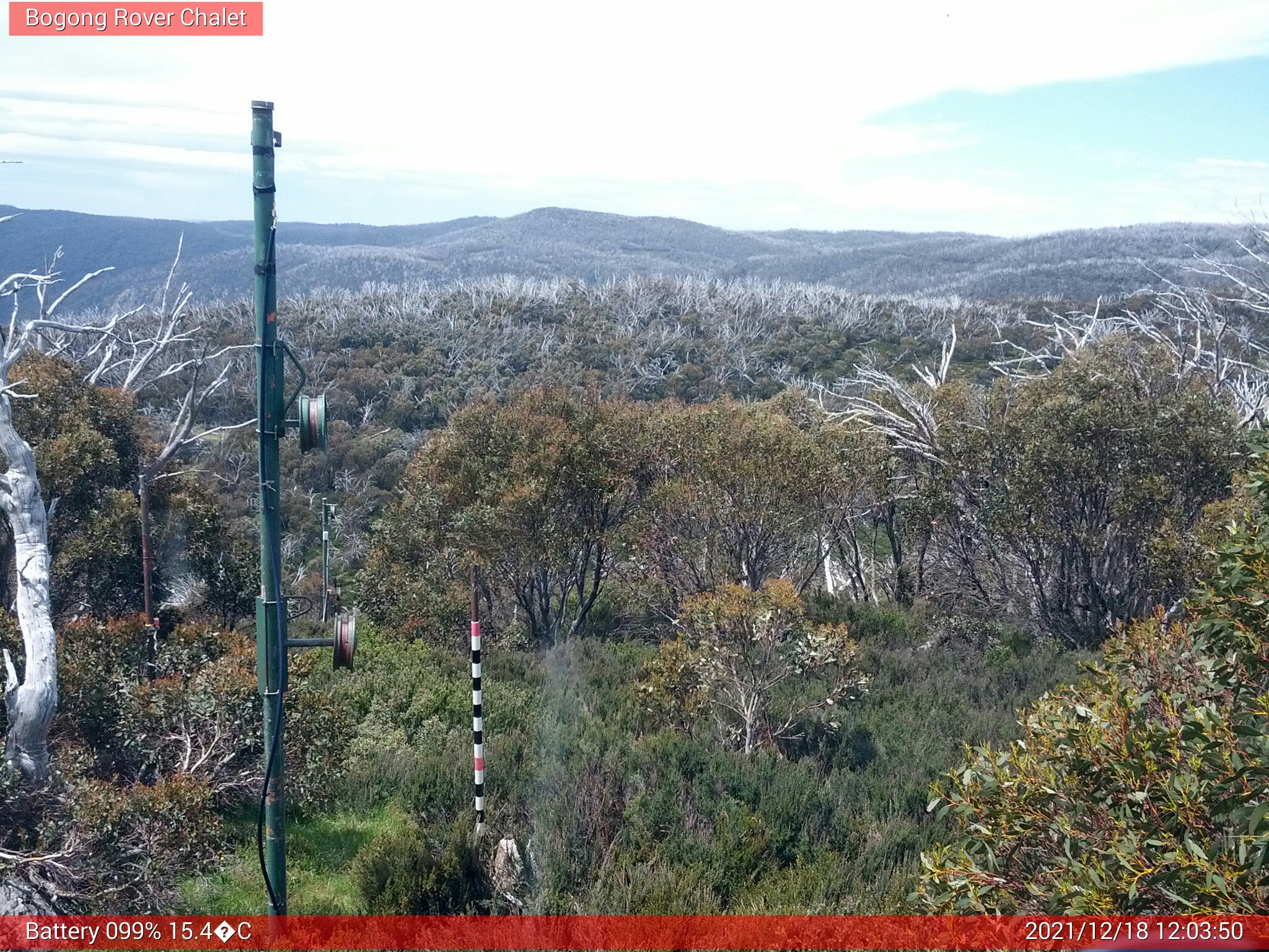 Bogong Web Cam 12:03pm Saturday 18th of December 2021