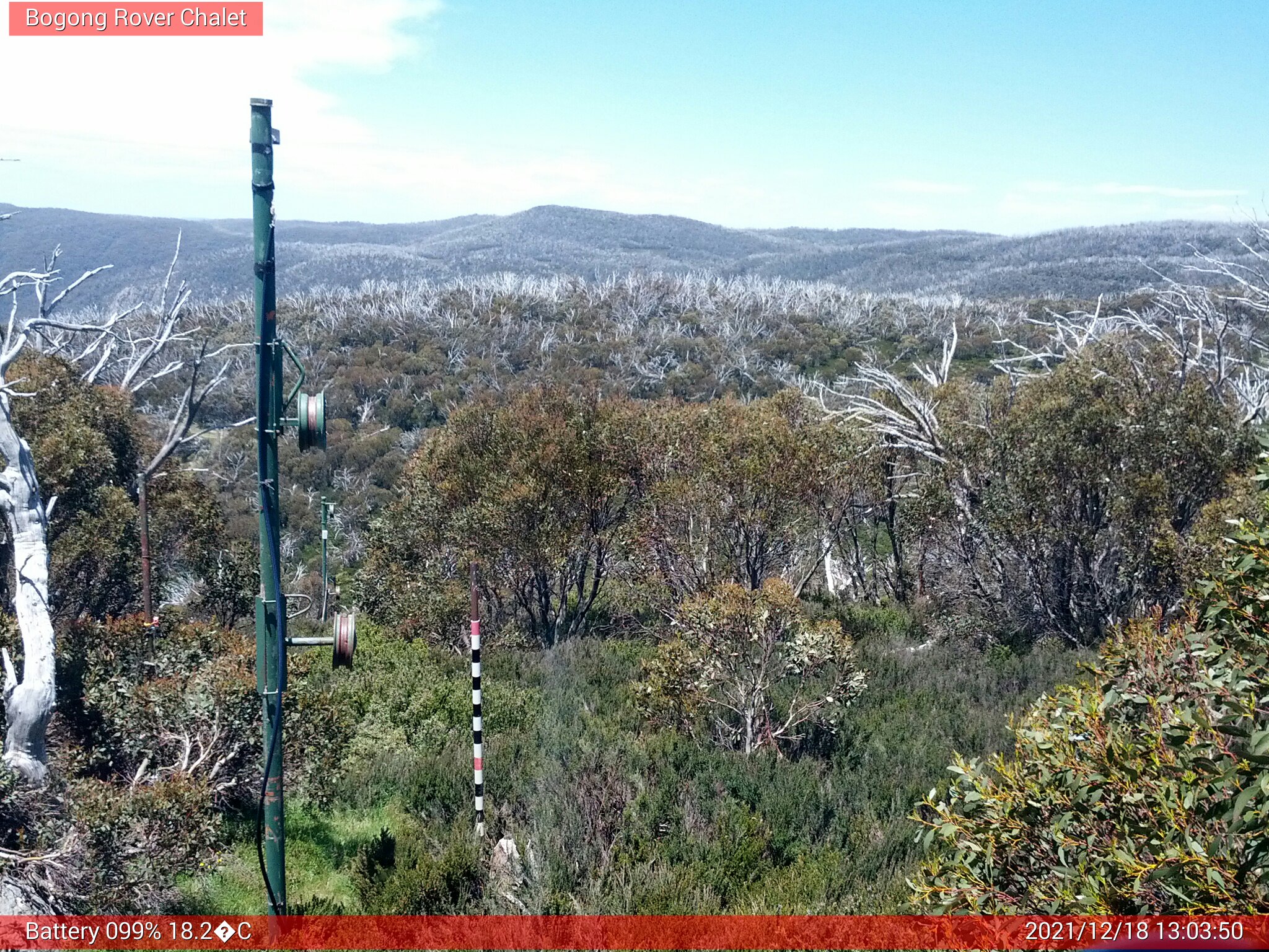 Bogong Web Cam 1:03pm Saturday 18th of December 2021