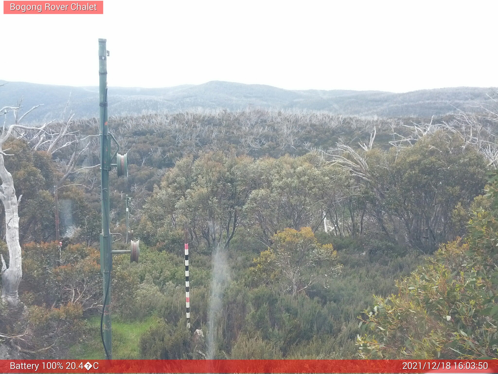 Bogong Web Cam 4:03pm Saturday 18th of December 2021