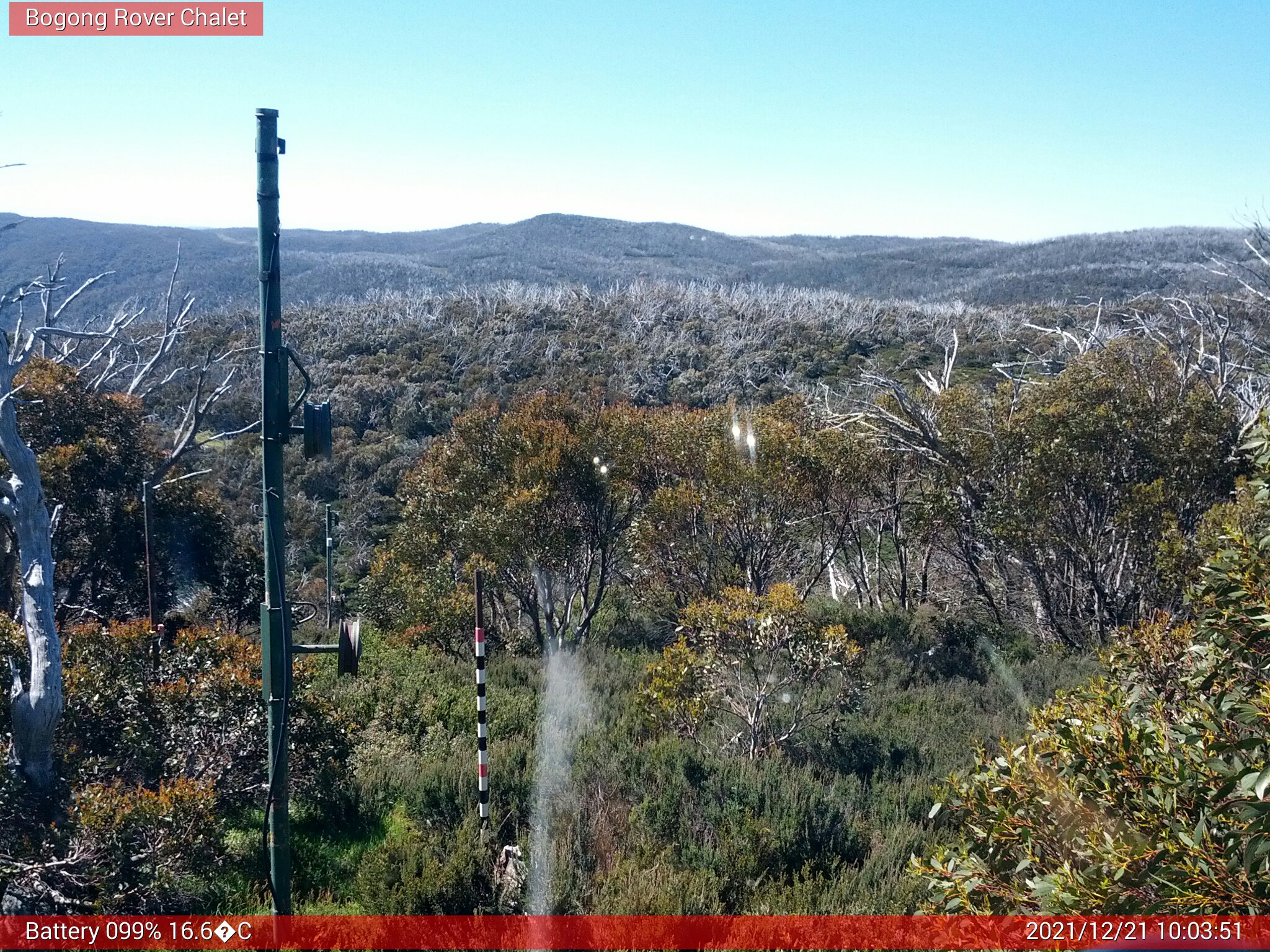 Bogong Web Cam 10:03am Tuesday 21st of December 2021