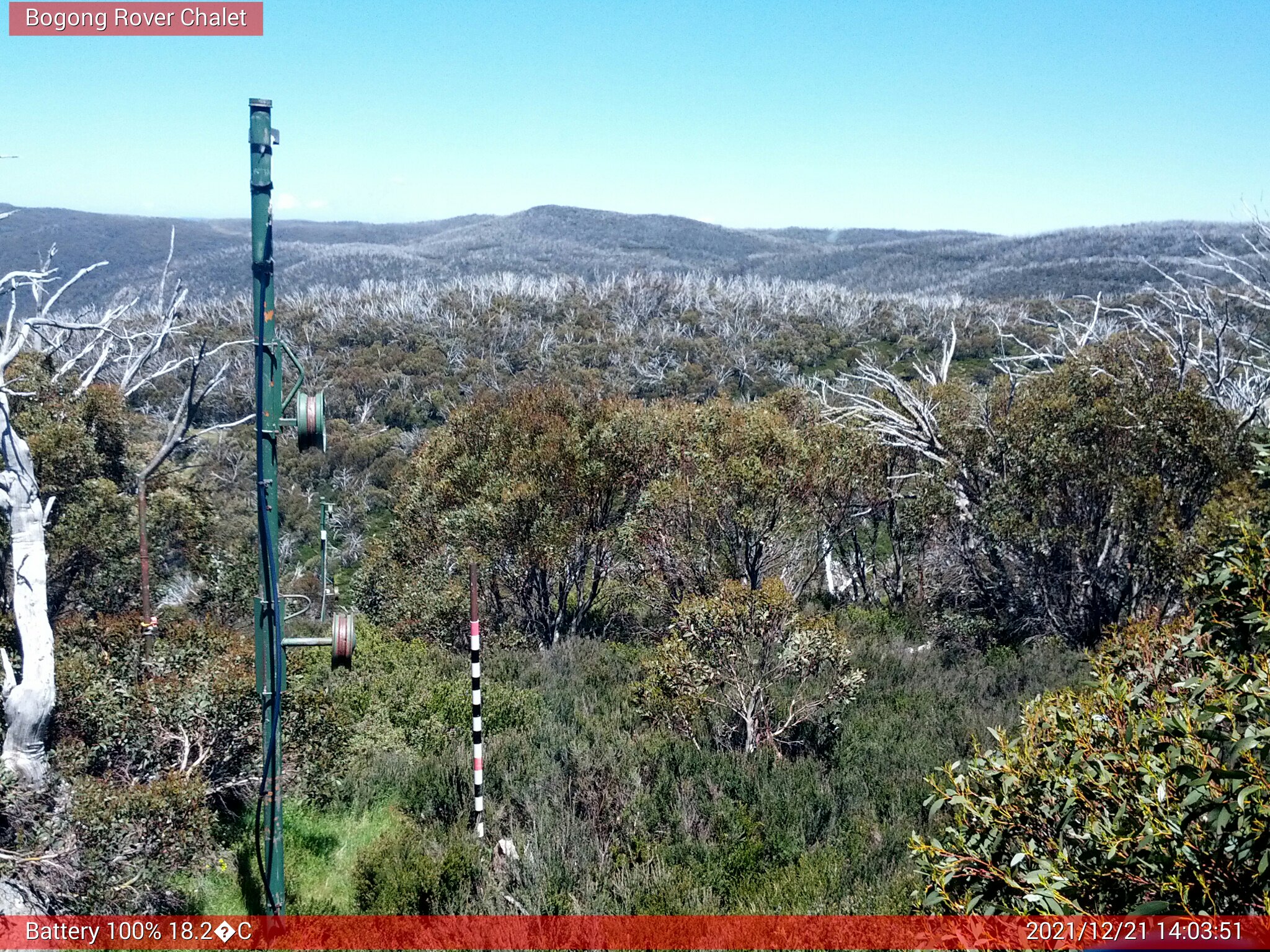 Bogong Web Cam 2:03pm Tuesday 21st of December 2021