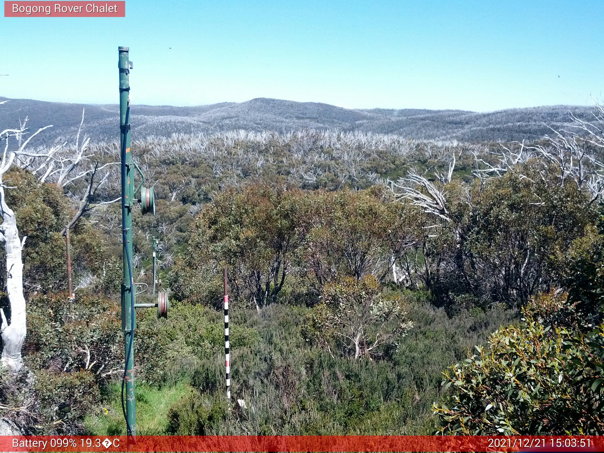 Bogong Web Cam 3:03pm Tuesday 21st of December 2021