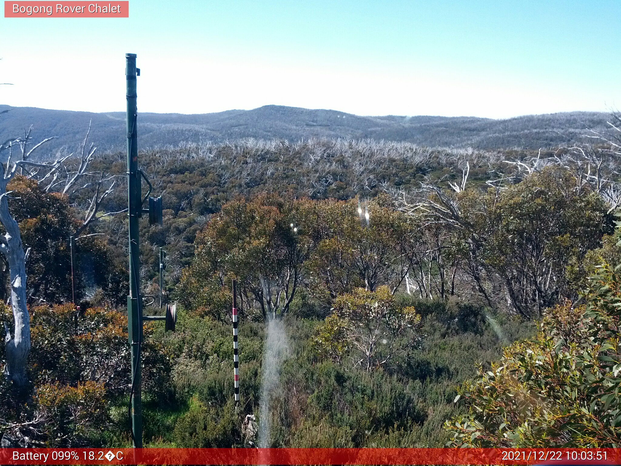 Bogong Web Cam 10:03am Wednesday 22nd of December 2021