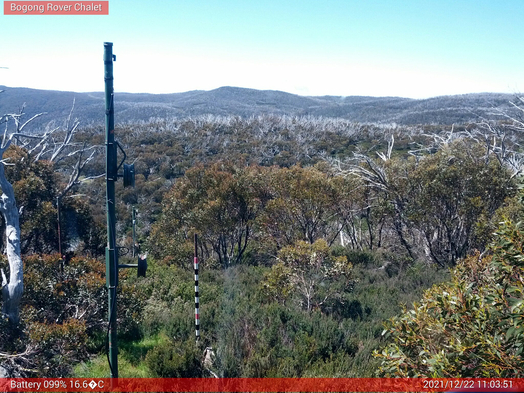 Bogong Web Cam 11:03am Wednesday 22nd of December 2021