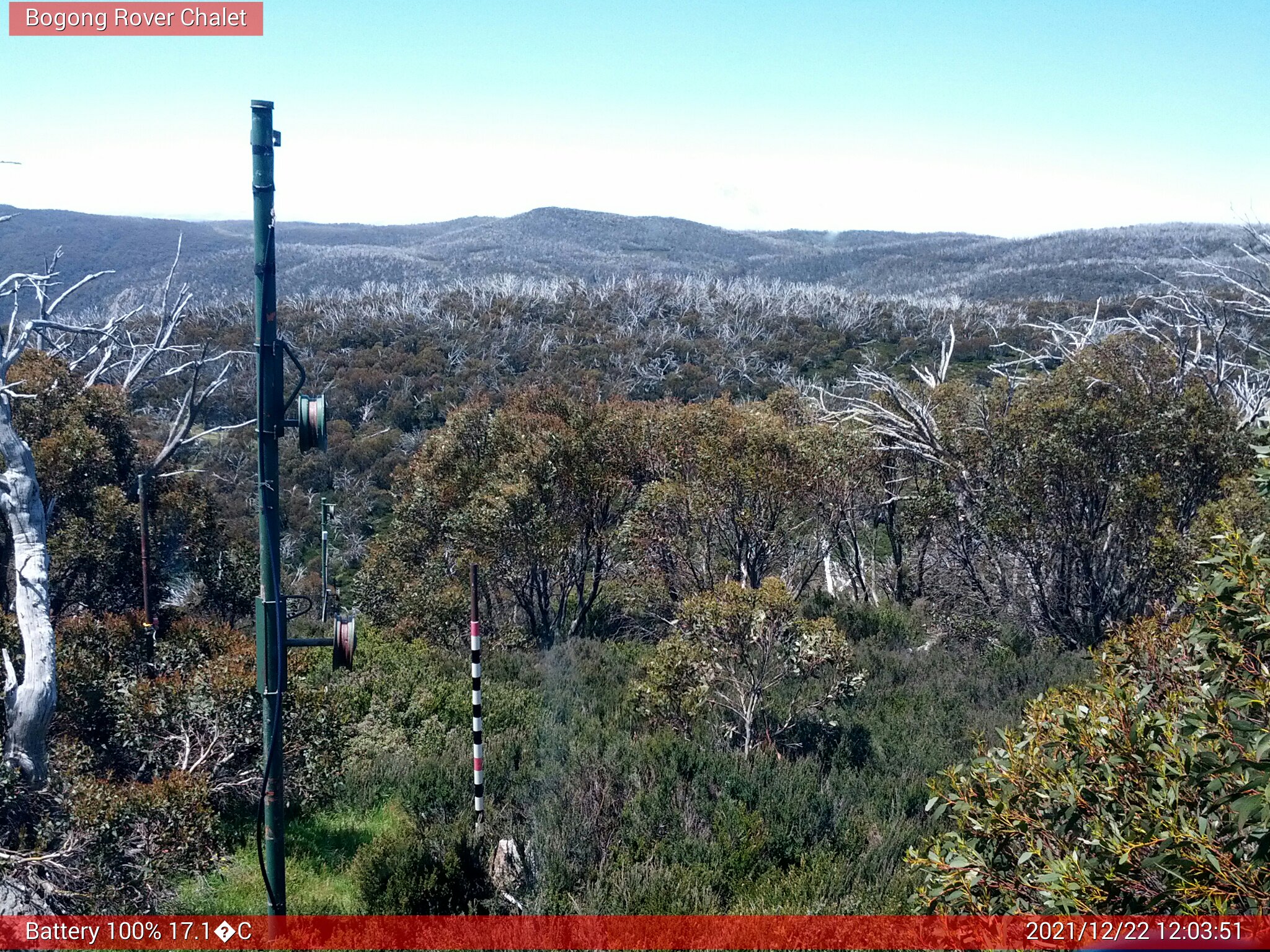 Bogong Web Cam 12:03pm Wednesday 22nd of December 2021