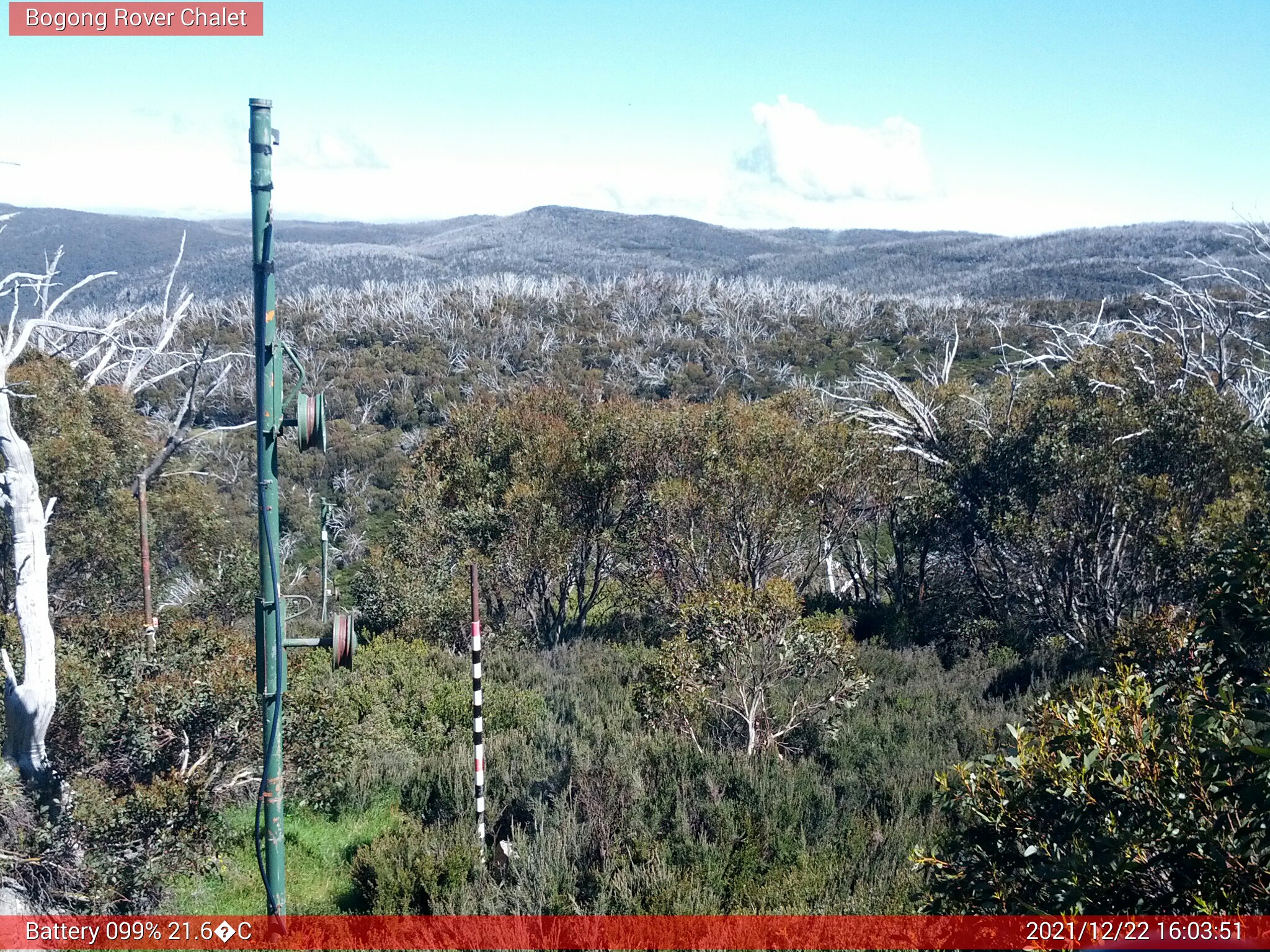 Bogong Web Cam 4:03pm Wednesday 22nd of December 2021