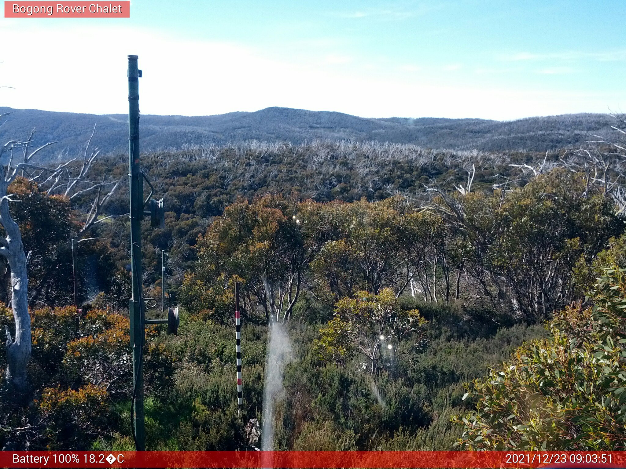 Bogong Web Cam 9:03am Thursday 23rd of December 2021