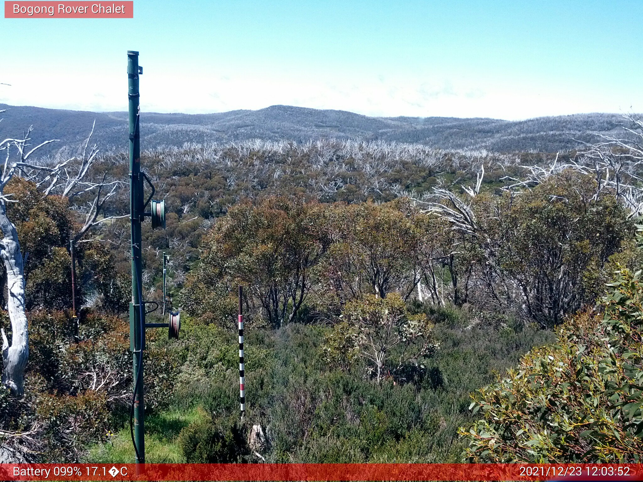 Bogong Web Cam 12:03pm Thursday 23rd of December 2021