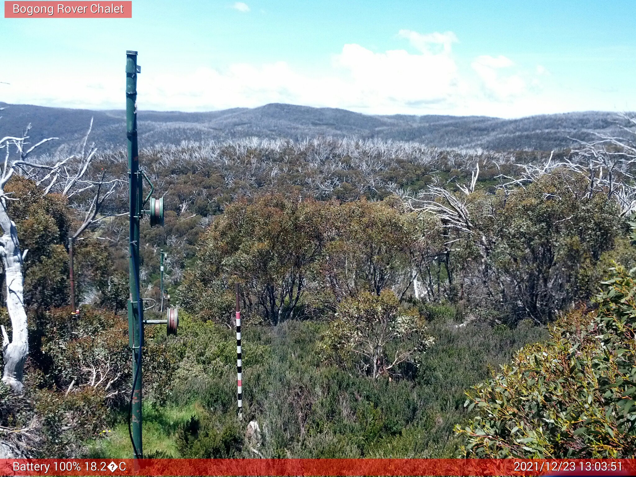 Bogong Web Cam 1:03pm Thursday 23rd of December 2021