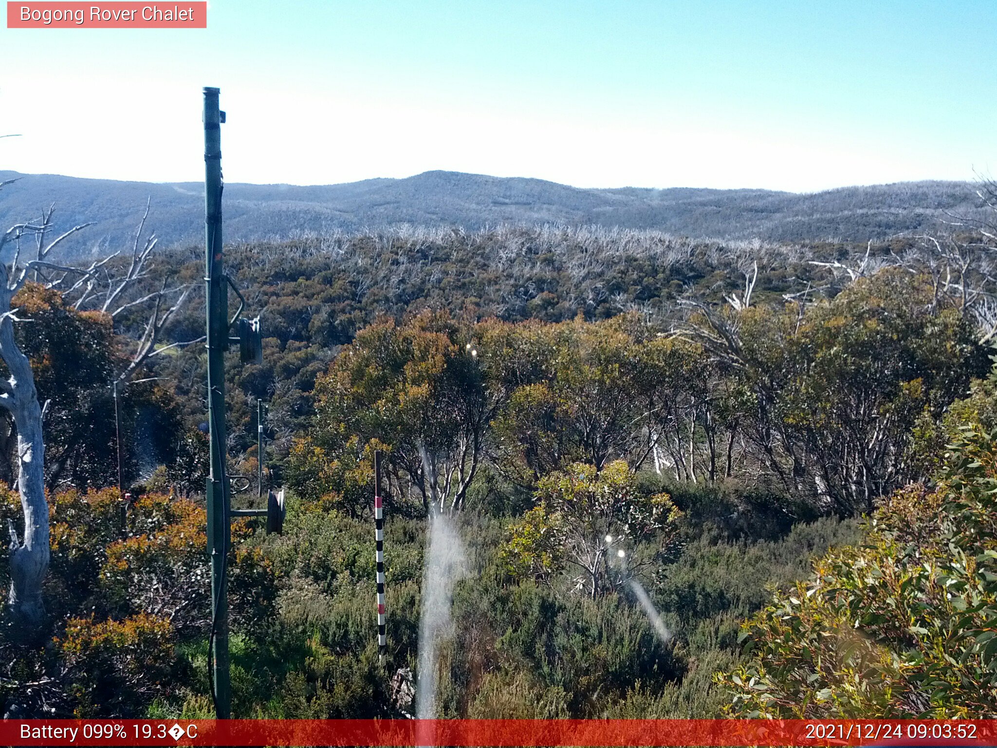 Bogong Web Cam 9:03am Friday 24th of December 2021