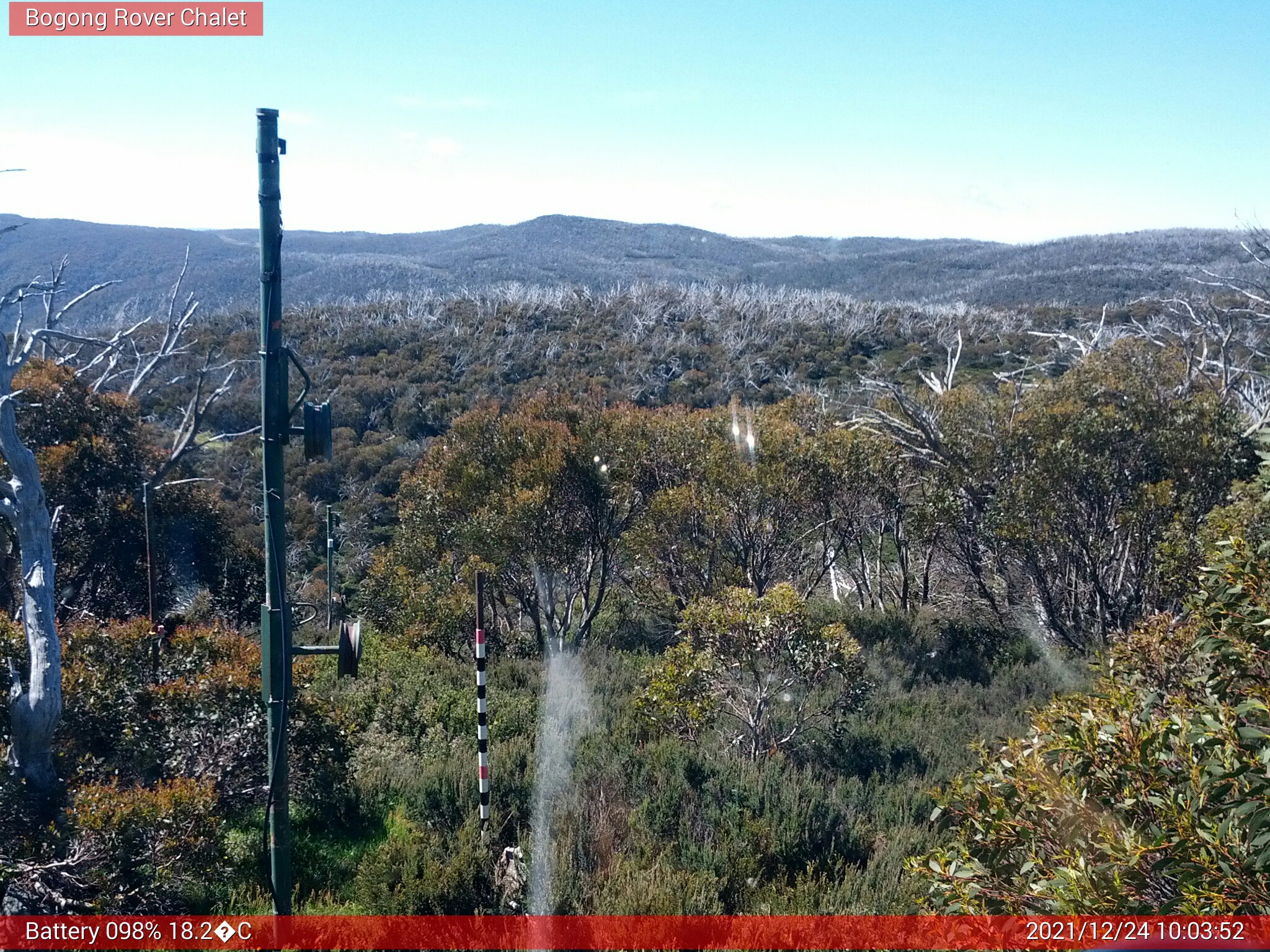 Bogong Web Cam 10:03am Friday 24th of December 2021