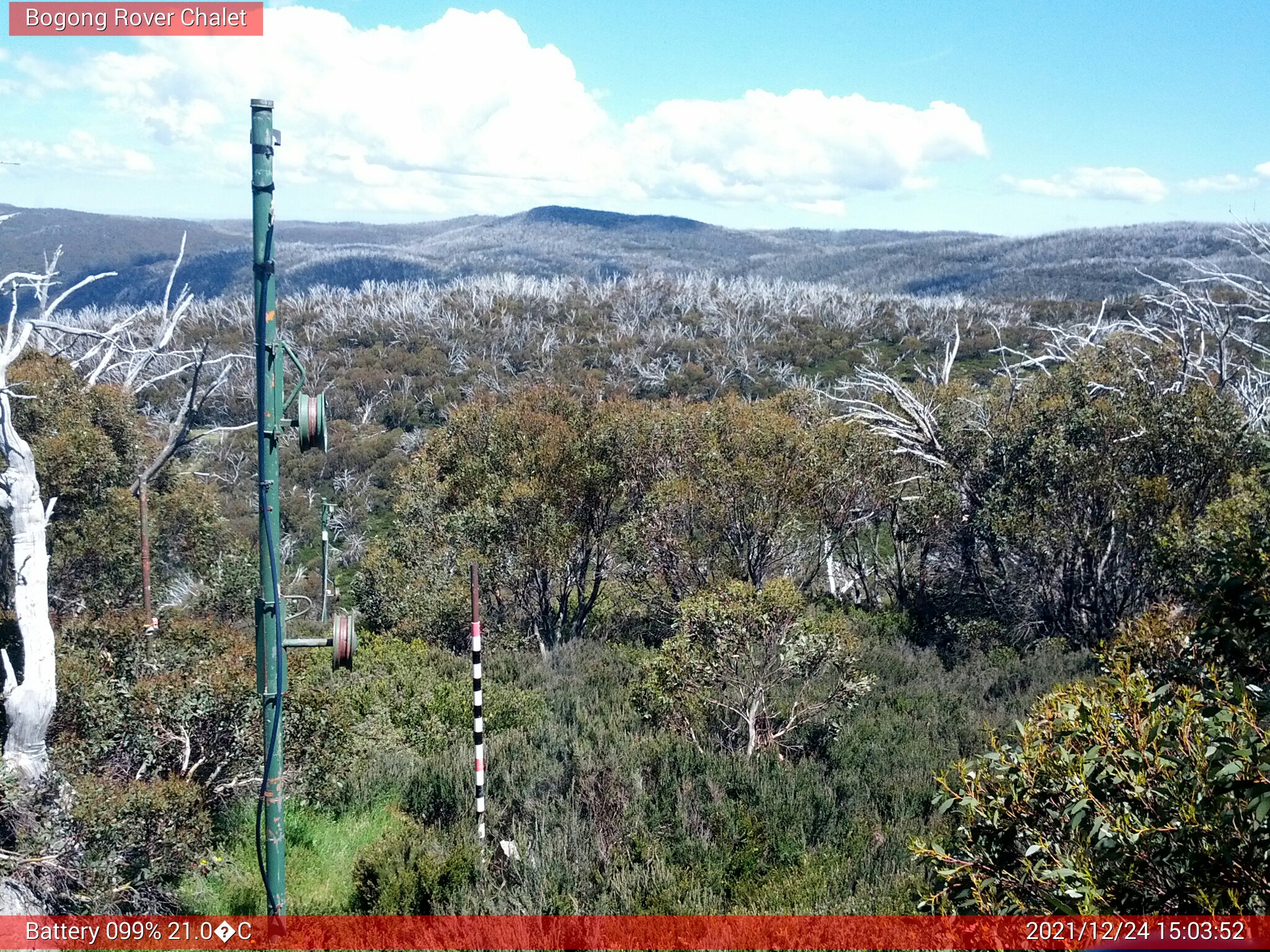 Bogong Web Cam 3:03pm Friday 24th of December 2021