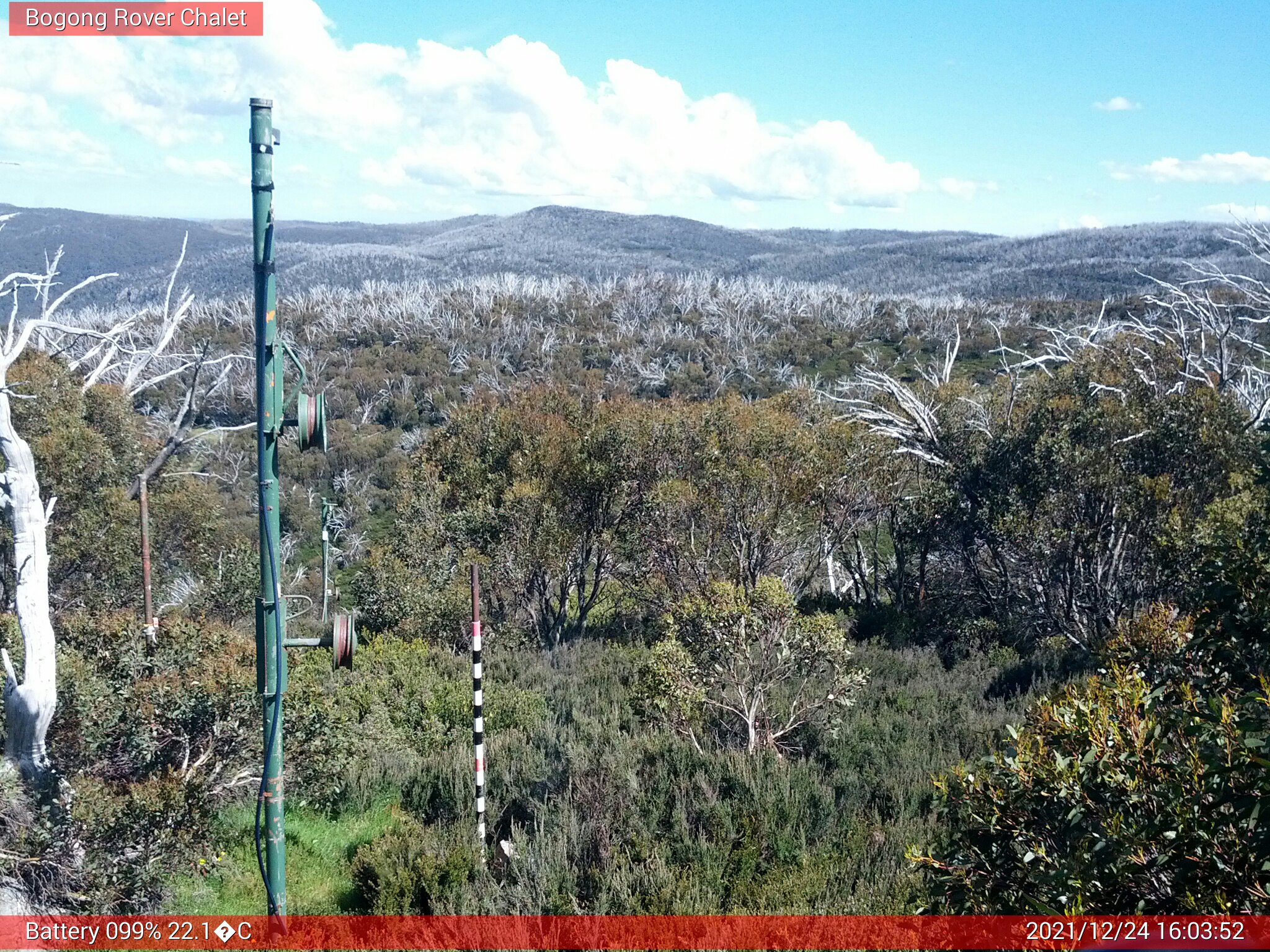 Bogong Web Cam 4:03pm Friday 24th of December 2021