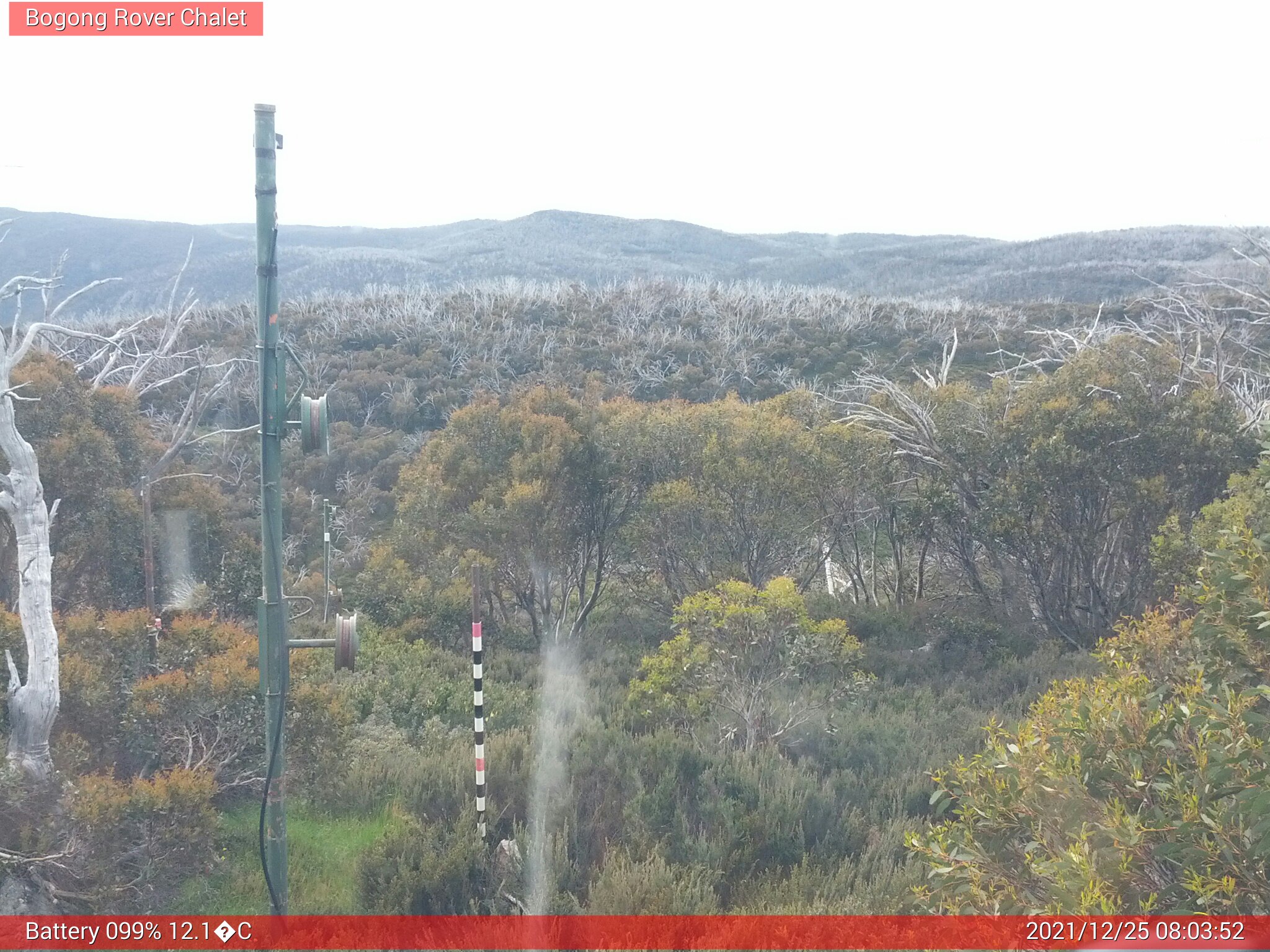 Bogong Web Cam 8:03am Saturday 25th of December 2021