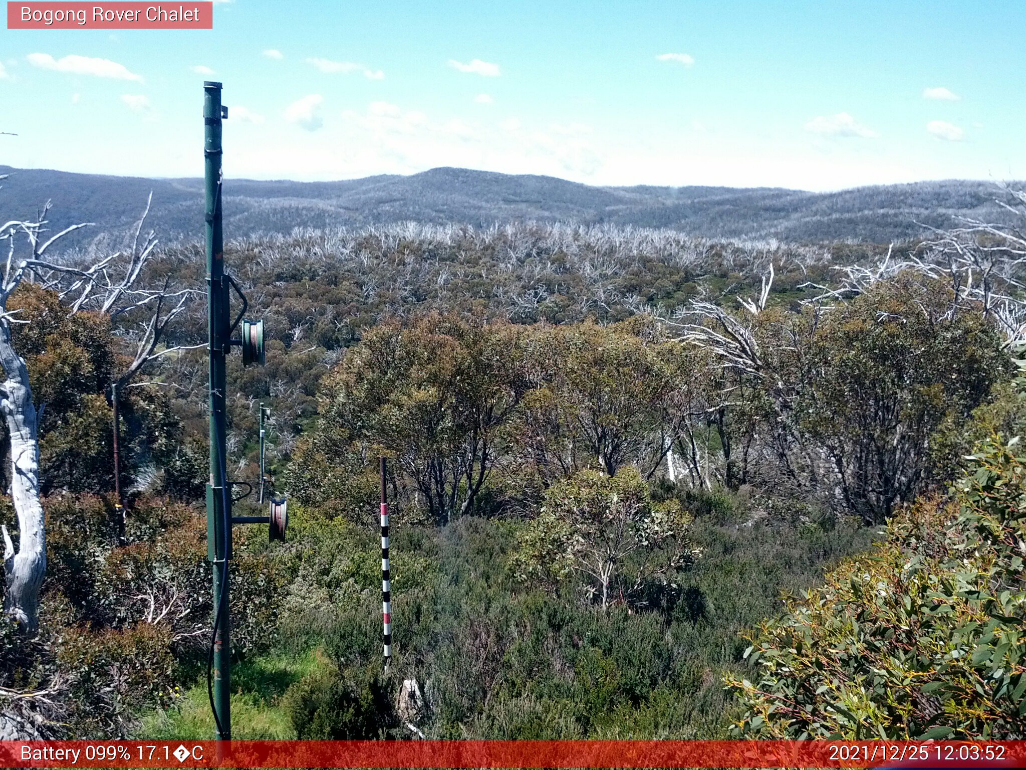 Bogong Web Cam 12:03pm Saturday 25th of December 2021