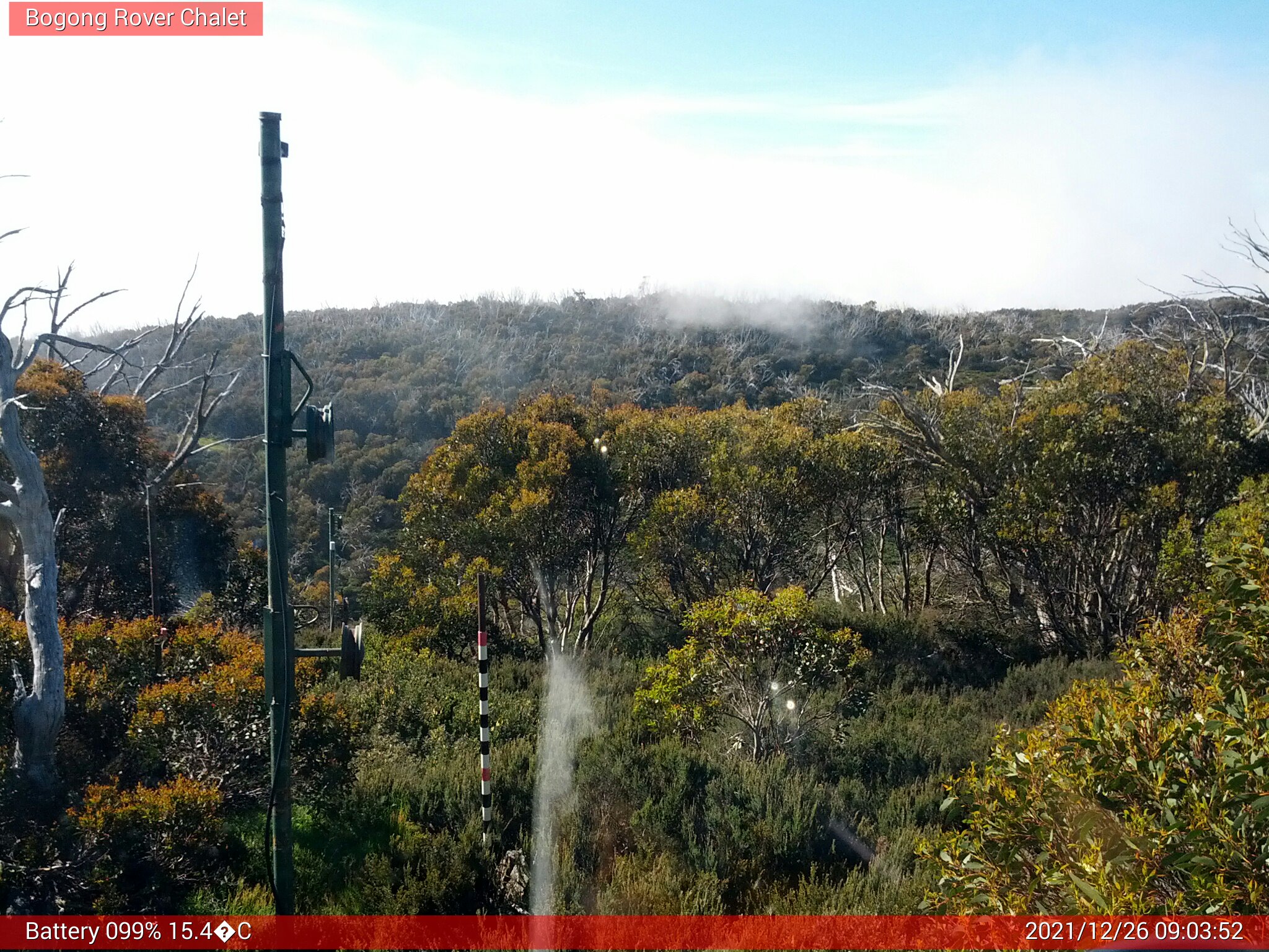 Bogong Web Cam 9:03am Sunday 26th of December 2021