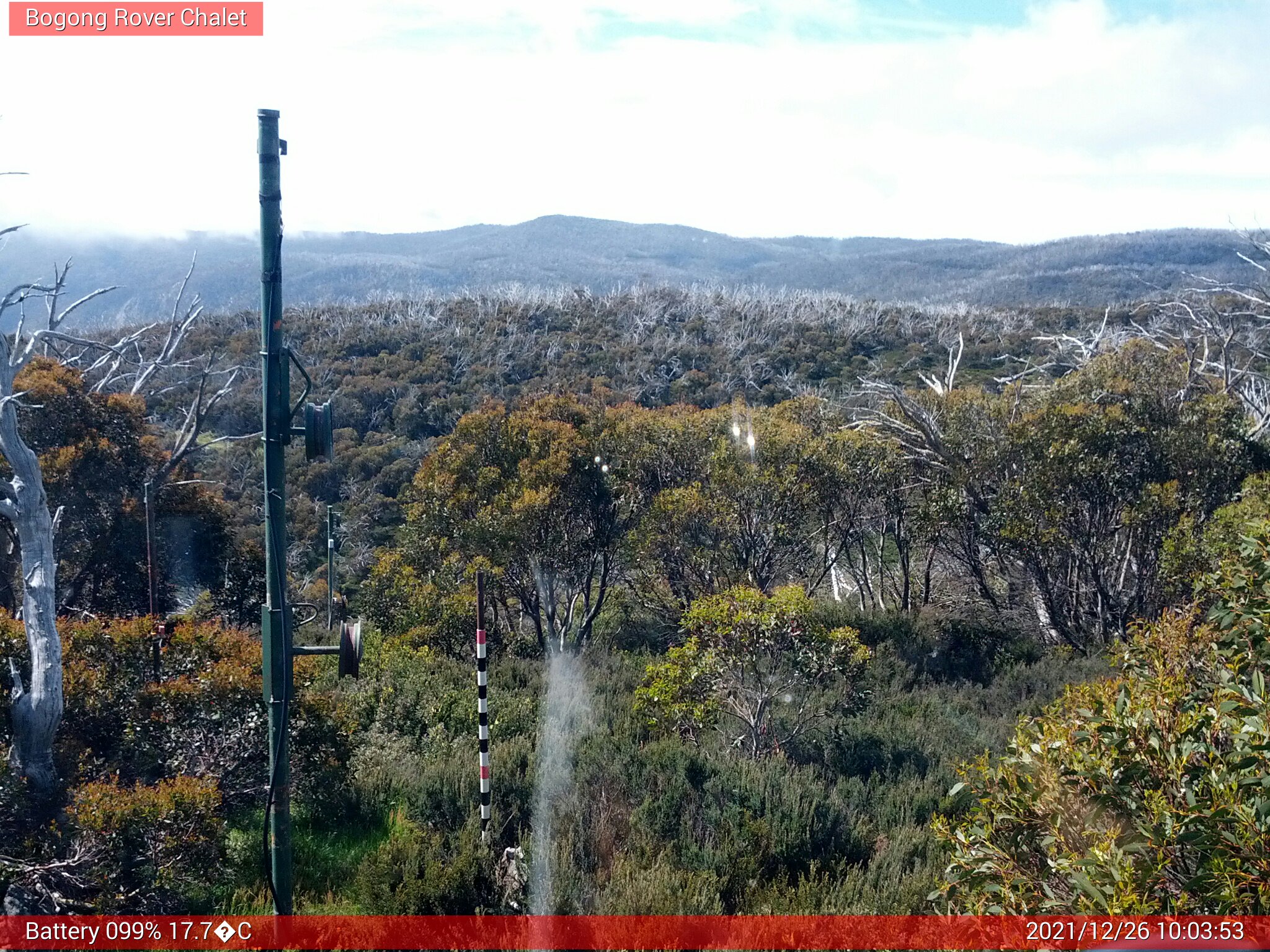 Bogong Web Cam 10:03am Sunday 26th of December 2021