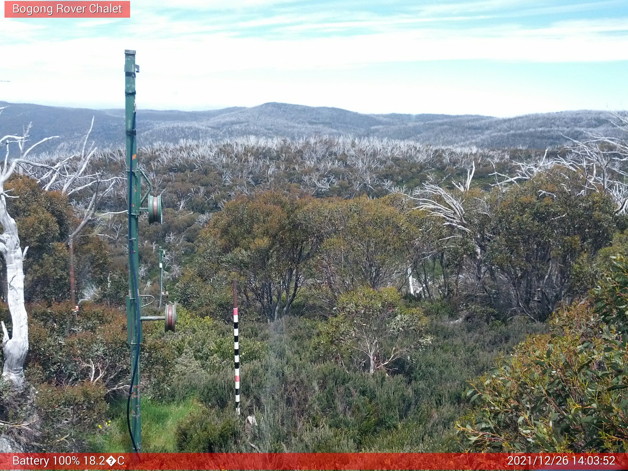 Bogong Web Cam 2:03pm Sunday 26th of December 2021