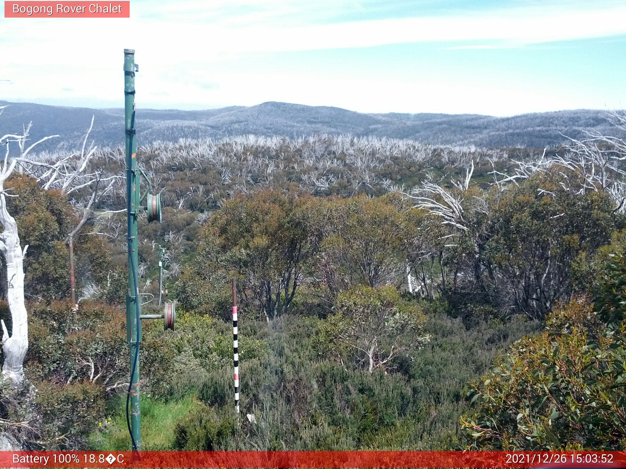 Bogong Web Cam 3:03pm Sunday 26th of December 2021