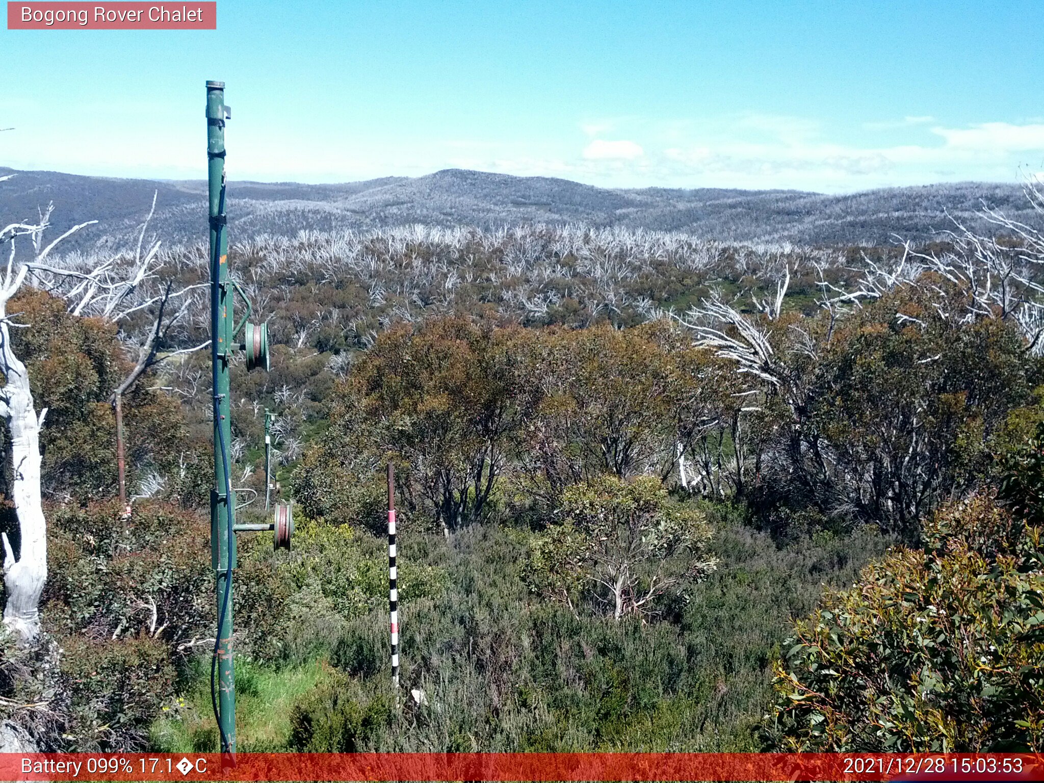 Bogong Web Cam 3:03pm Tuesday 28th of December 2021