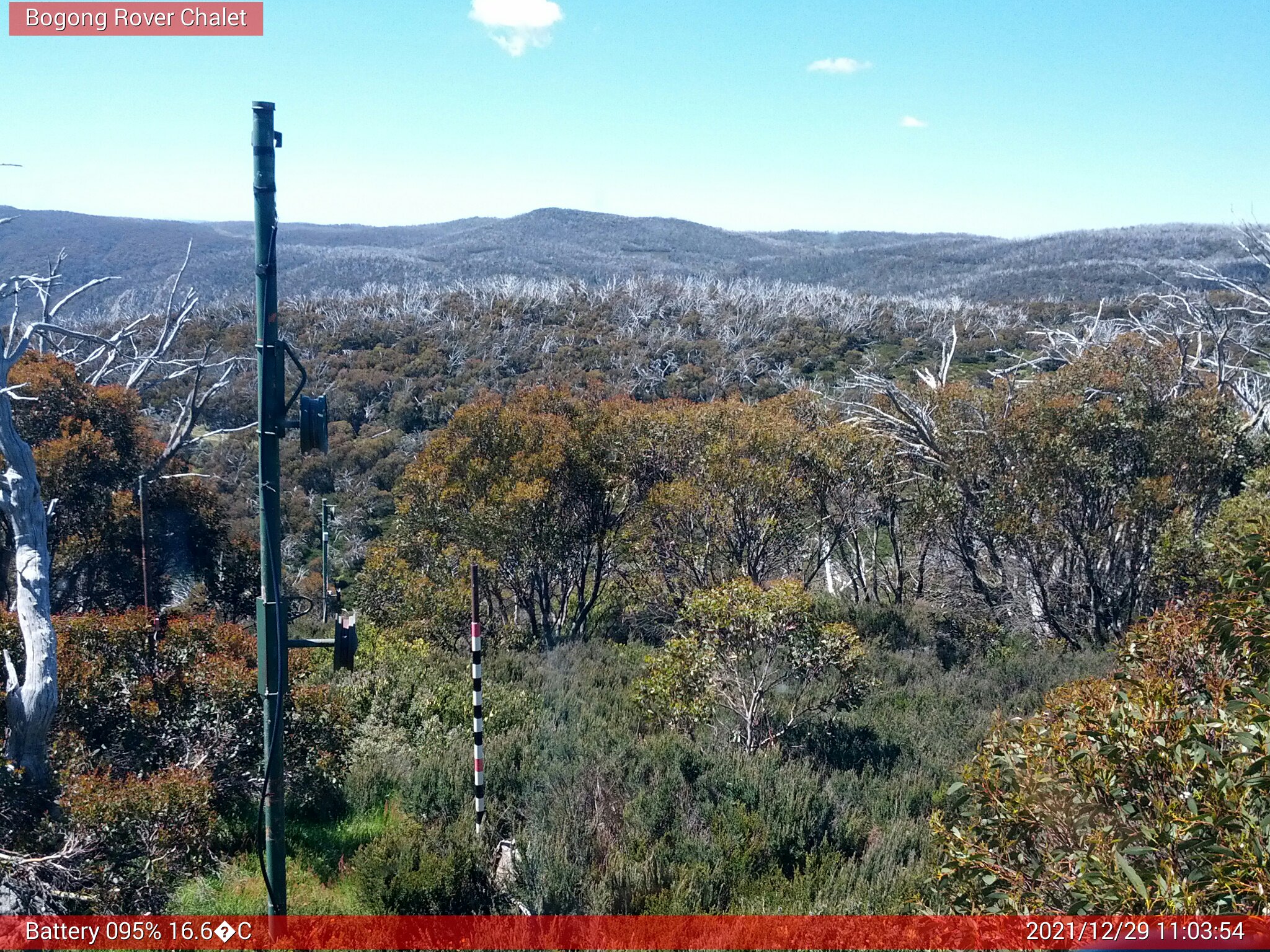 Bogong Web Cam 11:03am Wednesday 29th of December 2021