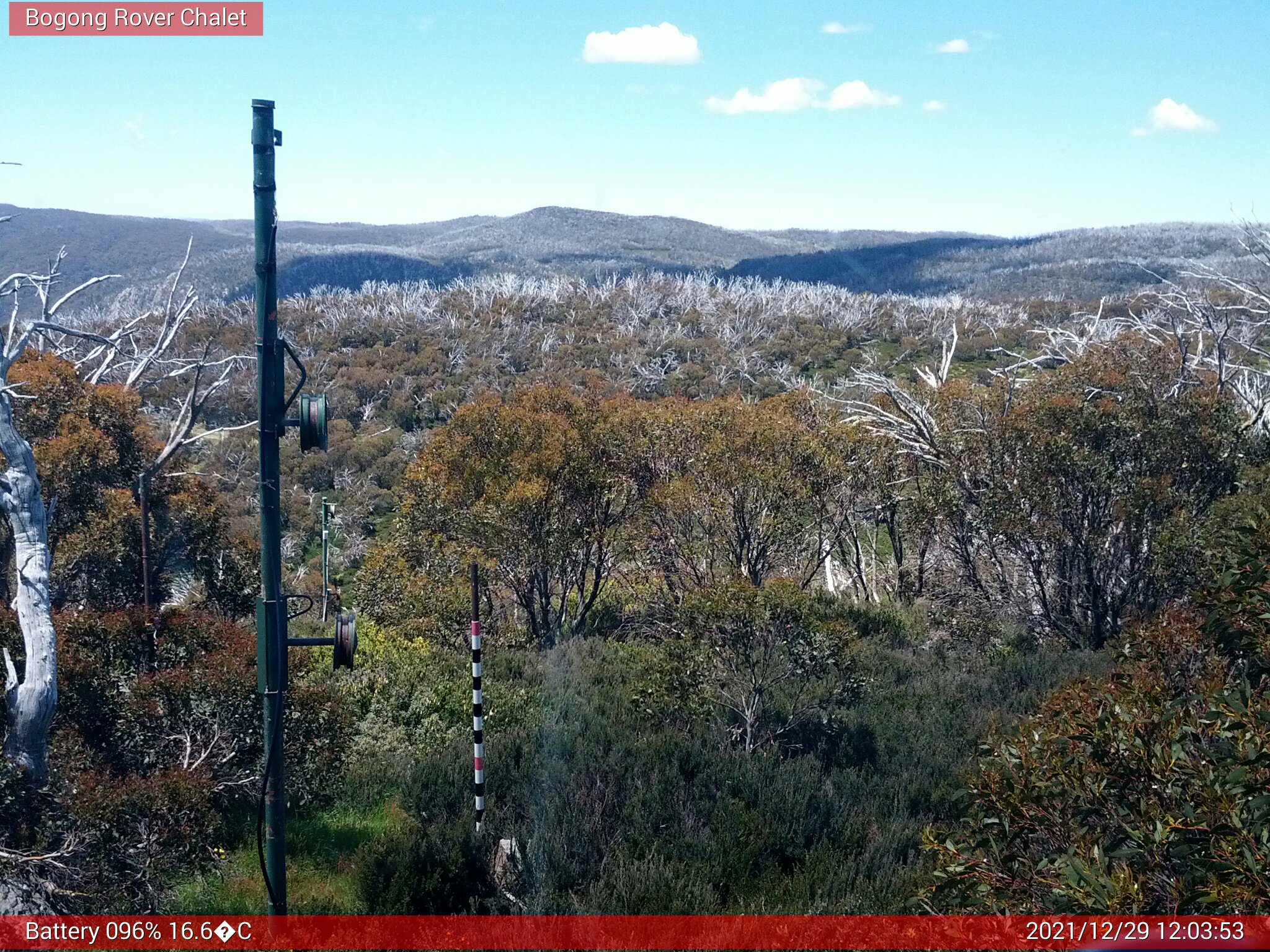 Bogong Web Cam 12:03pm Wednesday 29th of December 2021