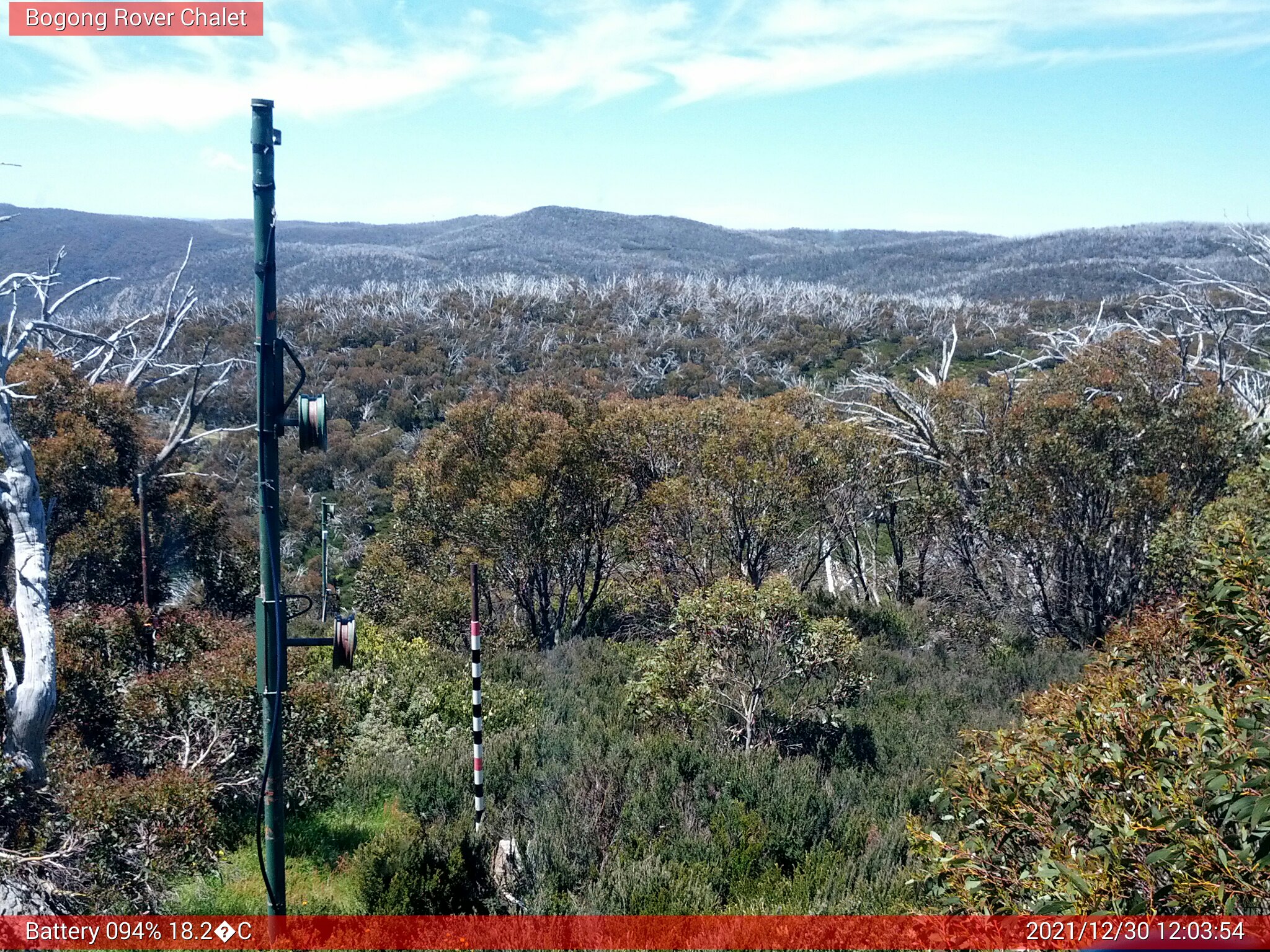 Bogong Web Cam 12:03pm Thursday 30th of December 2021