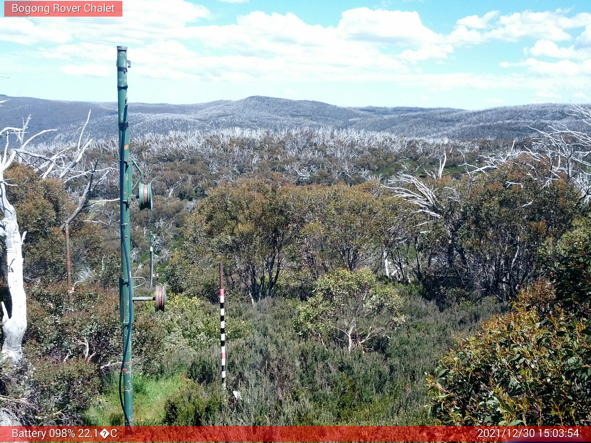 Bogong Web Cam 3:03pm Thursday 30th of December 2021