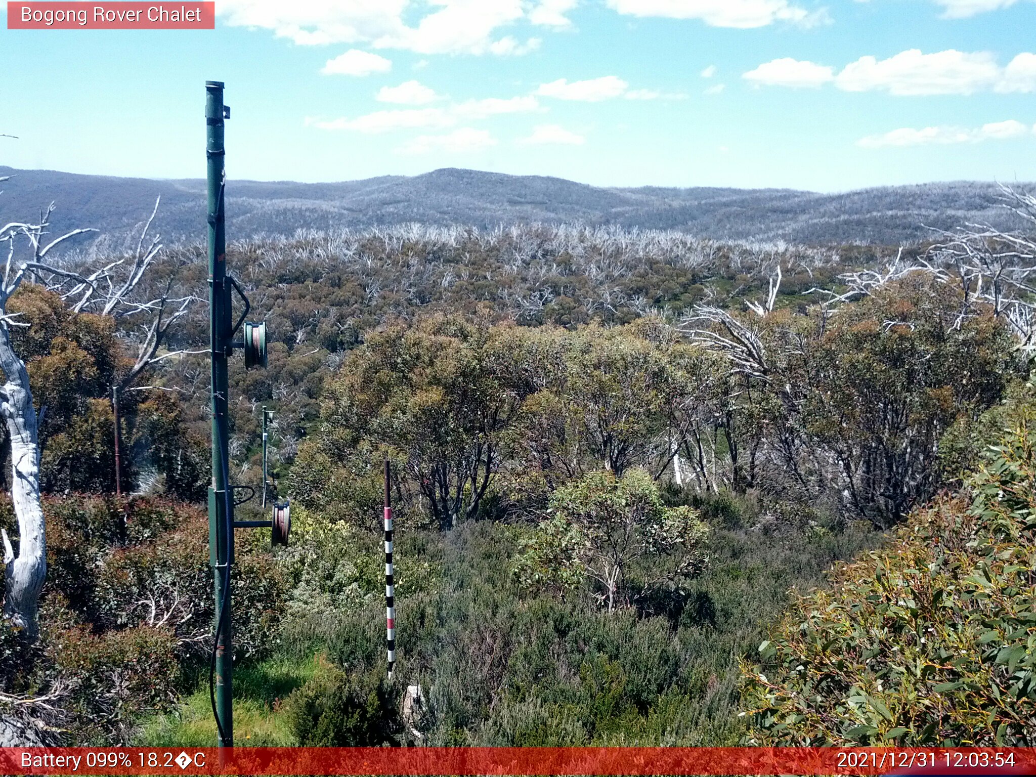 Bogong Web Cam 12:03pm Friday 31st of December 2021