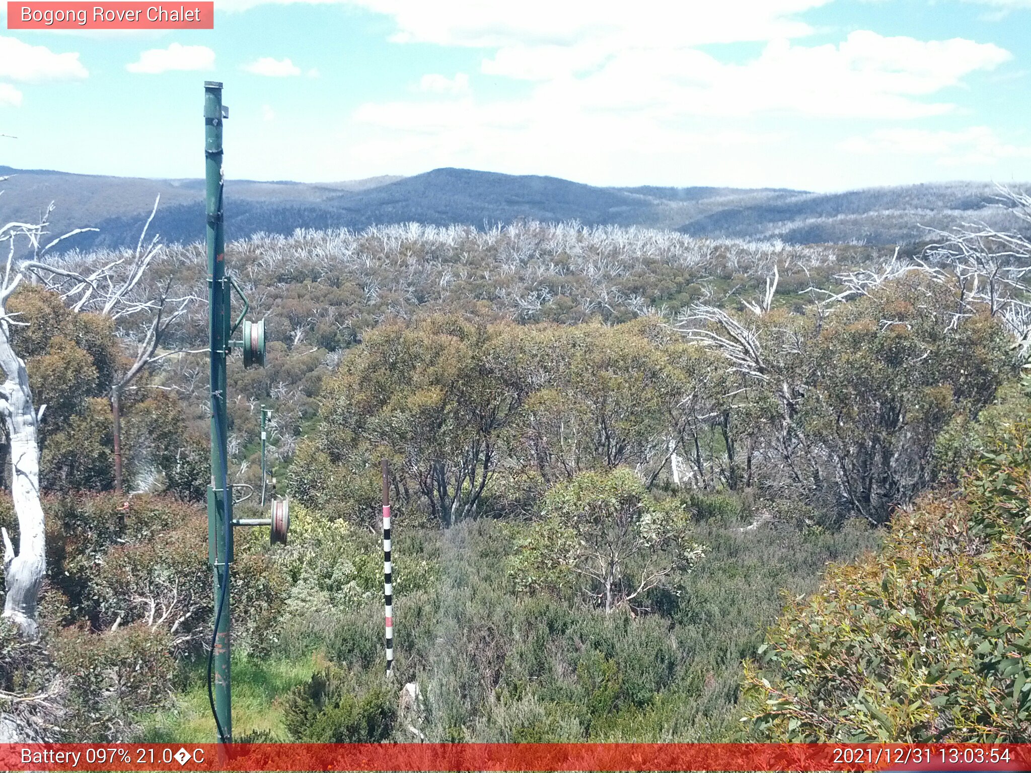 Bogong Web Cam 1:03pm Friday 31st of December 2021