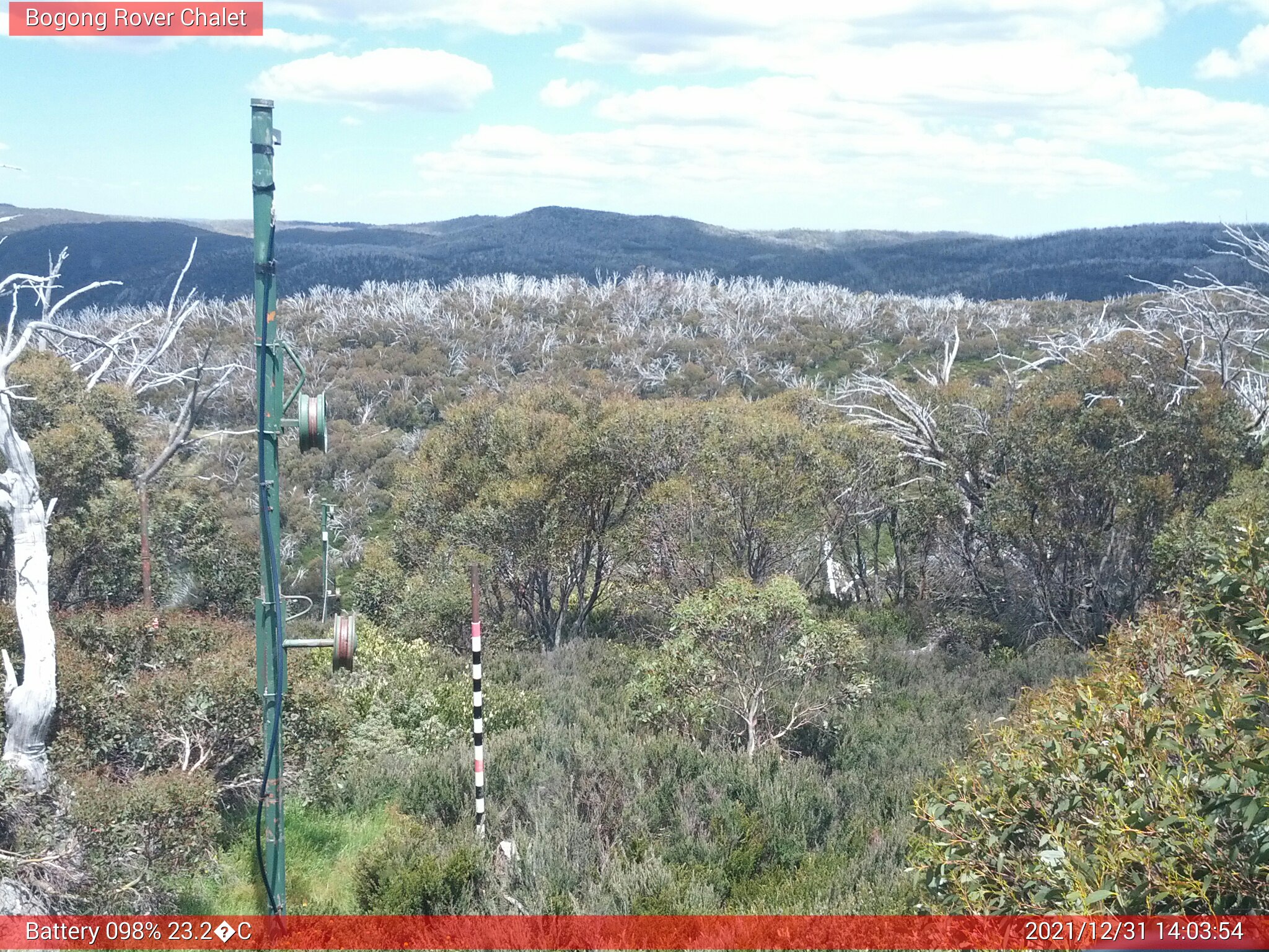 Bogong Web Cam 2:03pm Friday 31st of December 2021