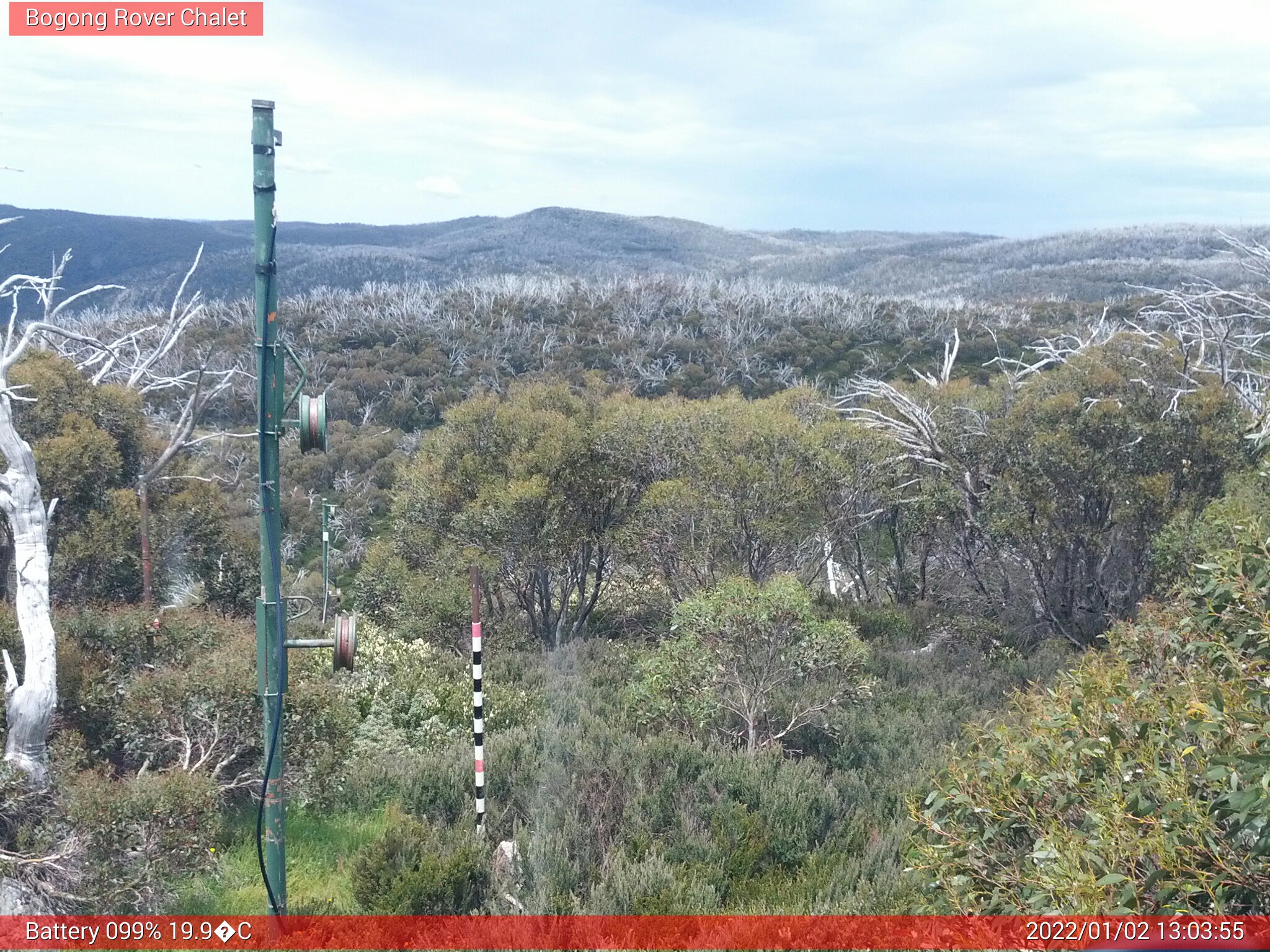 Bogong Web Cam 1:03pm Sunday 2nd of January 2022