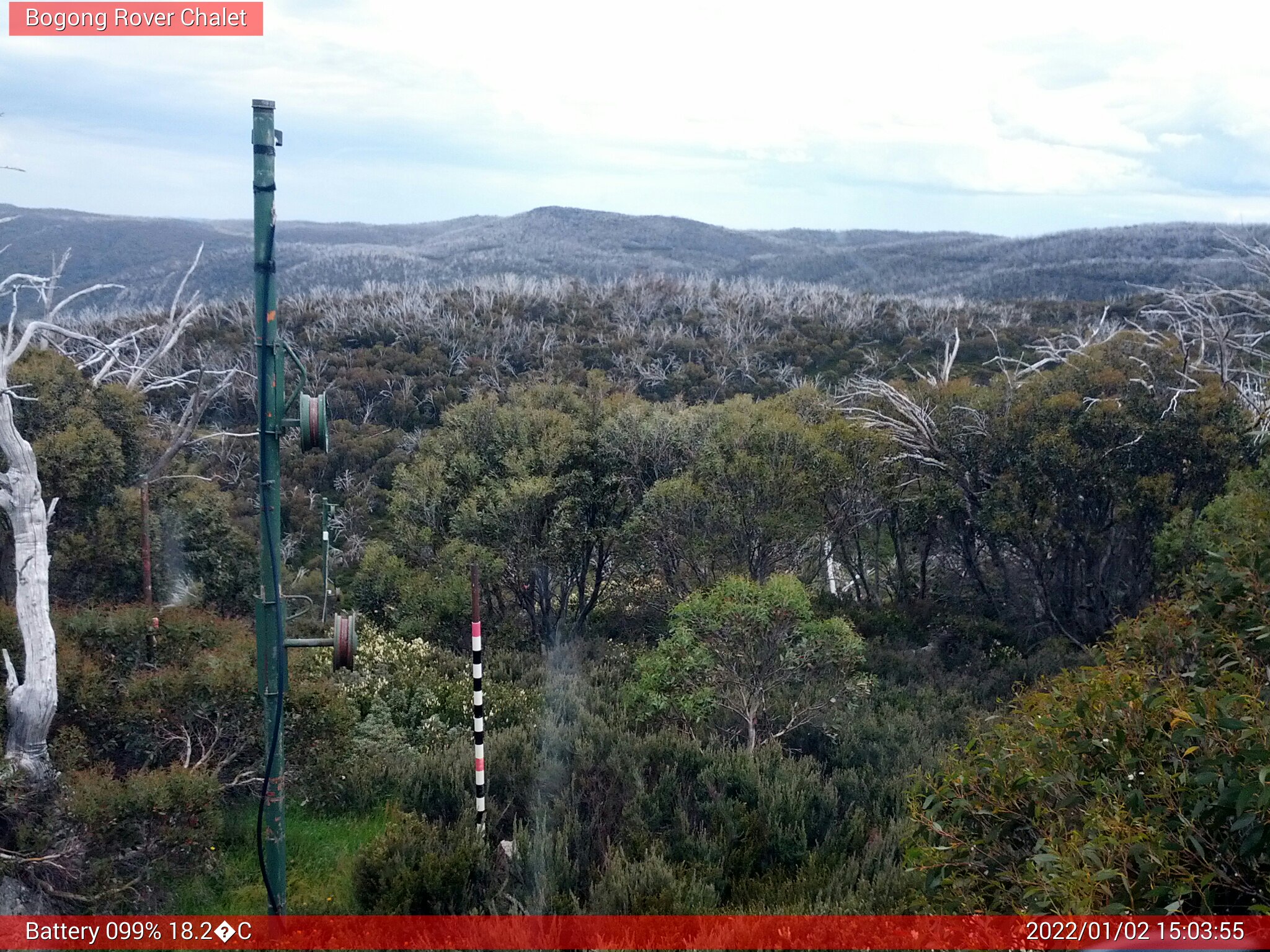 Bogong Web Cam 3:03pm Sunday 2nd of January 2022