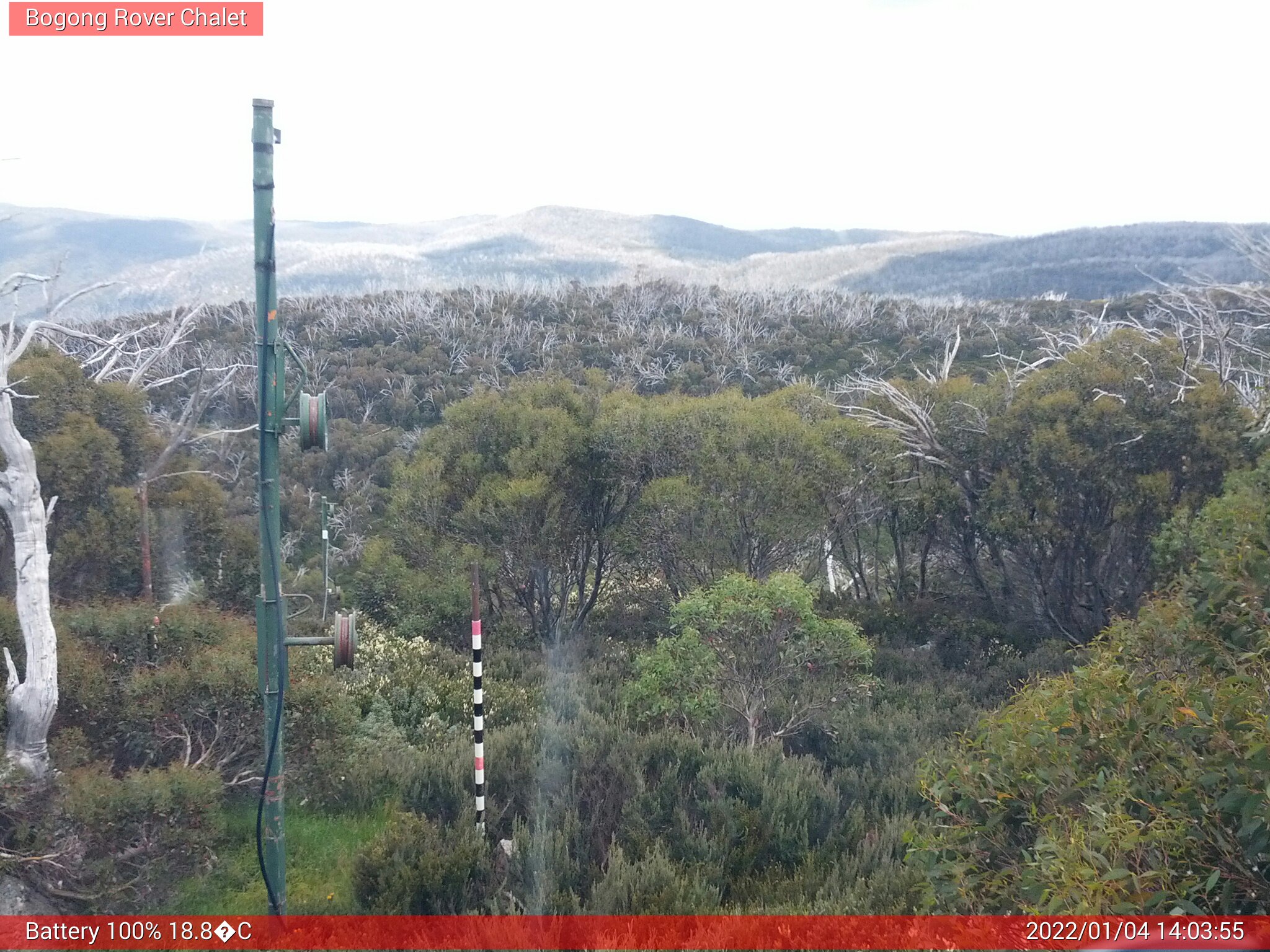 Bogong Web Cam 2:03pm Tuesday 4th of January 2022