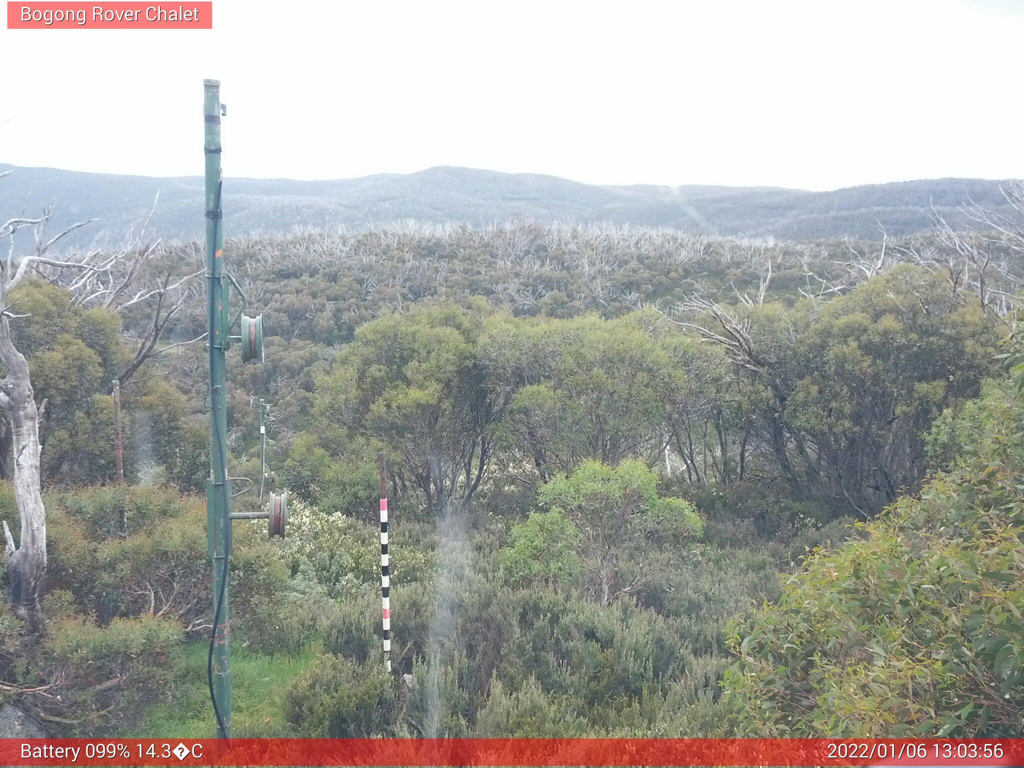 Bogong Web Cam 1:03pm Thursday 6th of January 2022